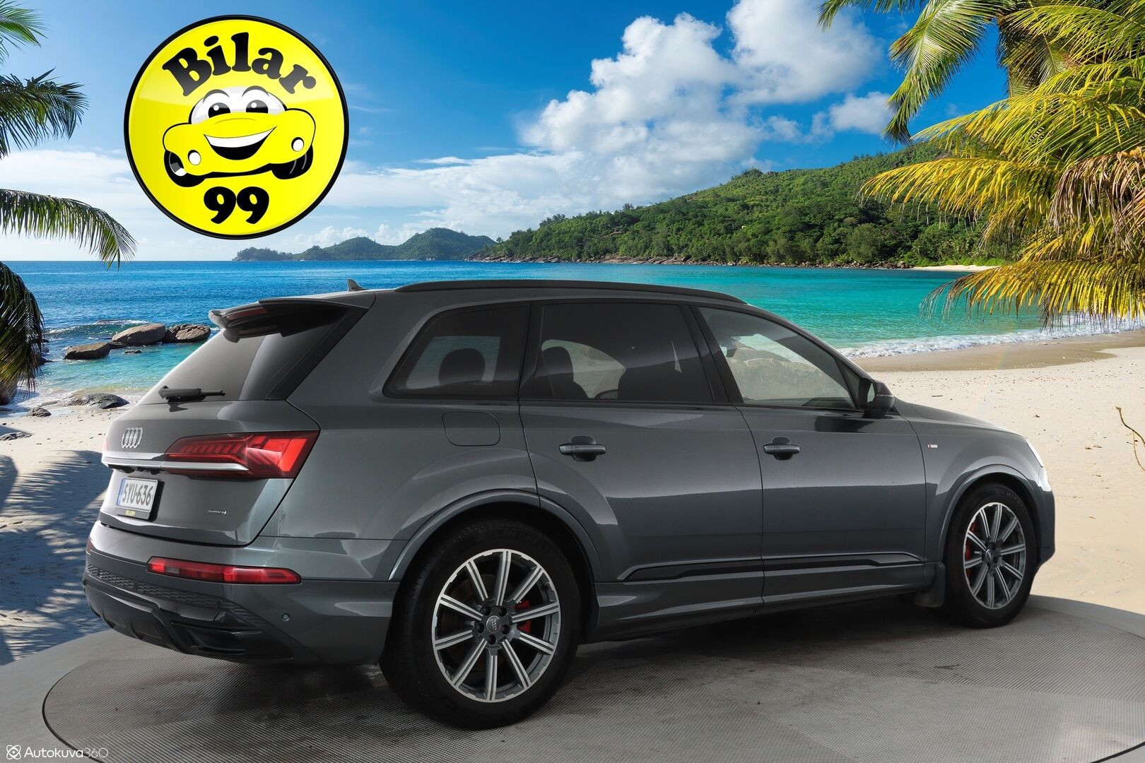 Audi Q7 2020 Business S line 60 TFSI e quattro tiptronic **HUD / Bose / Imuovet / HD matrix / Adapt.vakkari / Timanttinahat / Koukku** - 2,99 % KORKOTARJOUS TÄHÄN AUTOON - Black Optic - paketti / Ilma-alusta / Night vision / 360 Kamera / Apple&Android / Keyless 
