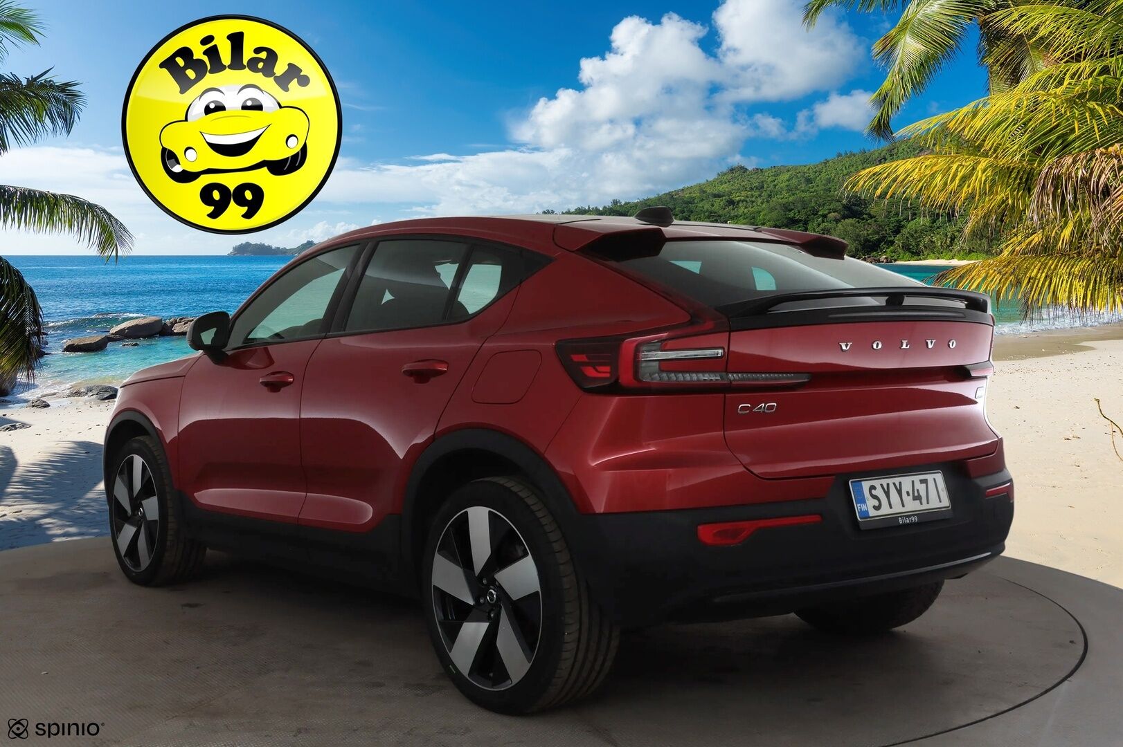 Volvo C40 2023 Recharge Single Ultimate aut * ACC / 360° / Pixel LED / H&K / Lasikatto / Muistipenkki / BLIS / ILP / KeylessGo * - 1.Om Suomi-auto / Kahdet renkaat aluvanteilla 