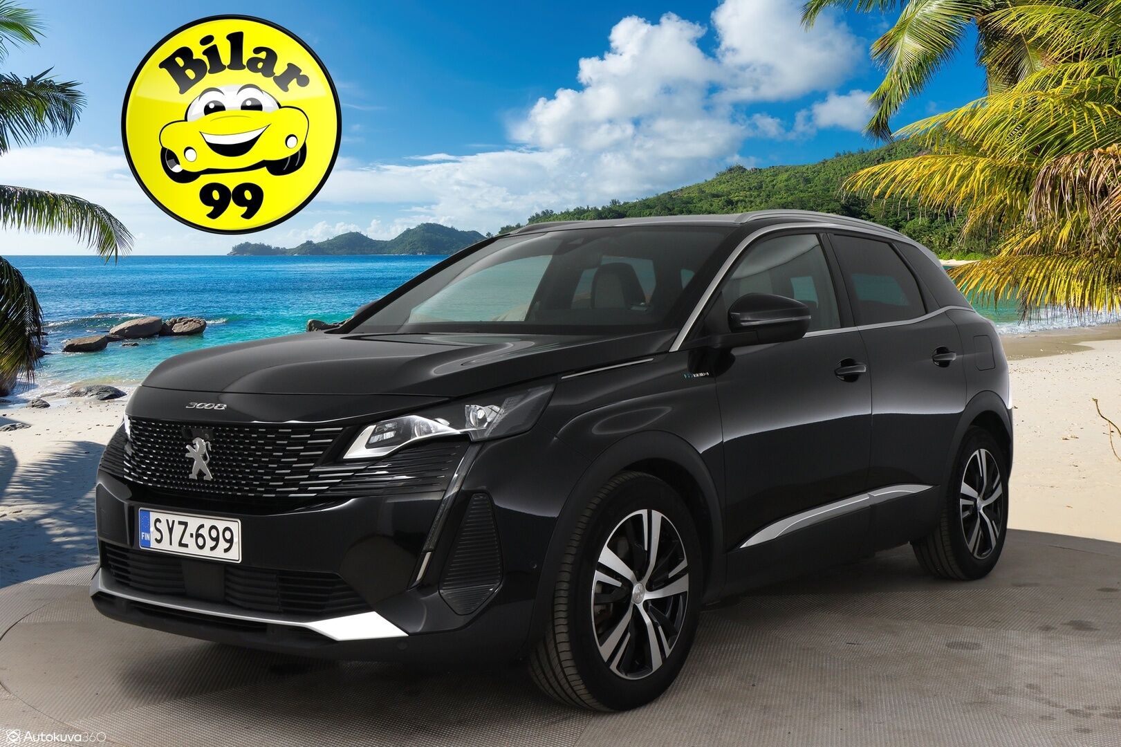 Peugeot 3008 2021 GT Hybrid4 300 EAT8-automaatti / Adapt.vak / Hieronta / Muistipenkki / Focal äänentoisto / 360-kamera - 1-om Suomi-auto / Merkkiliikkeen huoltohistoria / Nahka-alcantara sporttipenkit / 