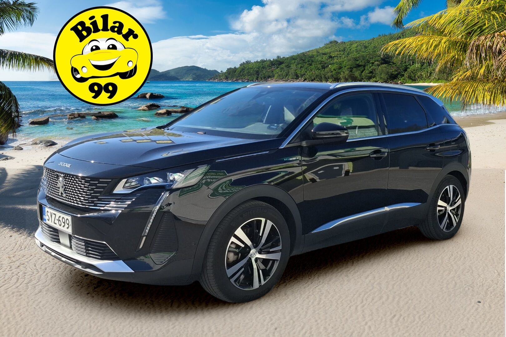 Peugeot 3008 2021 GT Hybrid4 300 EAT8-automaatti / Adapt.vak / Hieronta / Muistipenkki / Focal äänentoisto / 360-kamera - 1-om Suomi-auto / Merkkiliikkeen huoltohistoria / Nahka-alcantara sporttipenkit / 