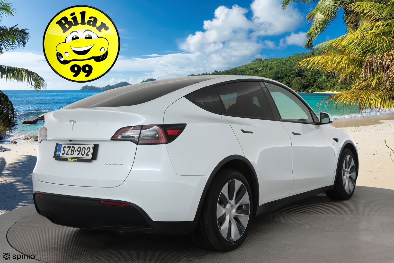 Tesla Model Y 2021 Long Range **Lämpöpumppu / Lasikatto / Matrix-LED / Adapt.Vakkari / P.Kamera / Muistipenkki / Koukku / Navi / Keyless** - 3,99 % KORKOTARJOUS TÄHÄN AUTOON 7.9. ASTI! - 1-om Suomi-auto / 2x Latauskaapelit / Kahdet Renkaat