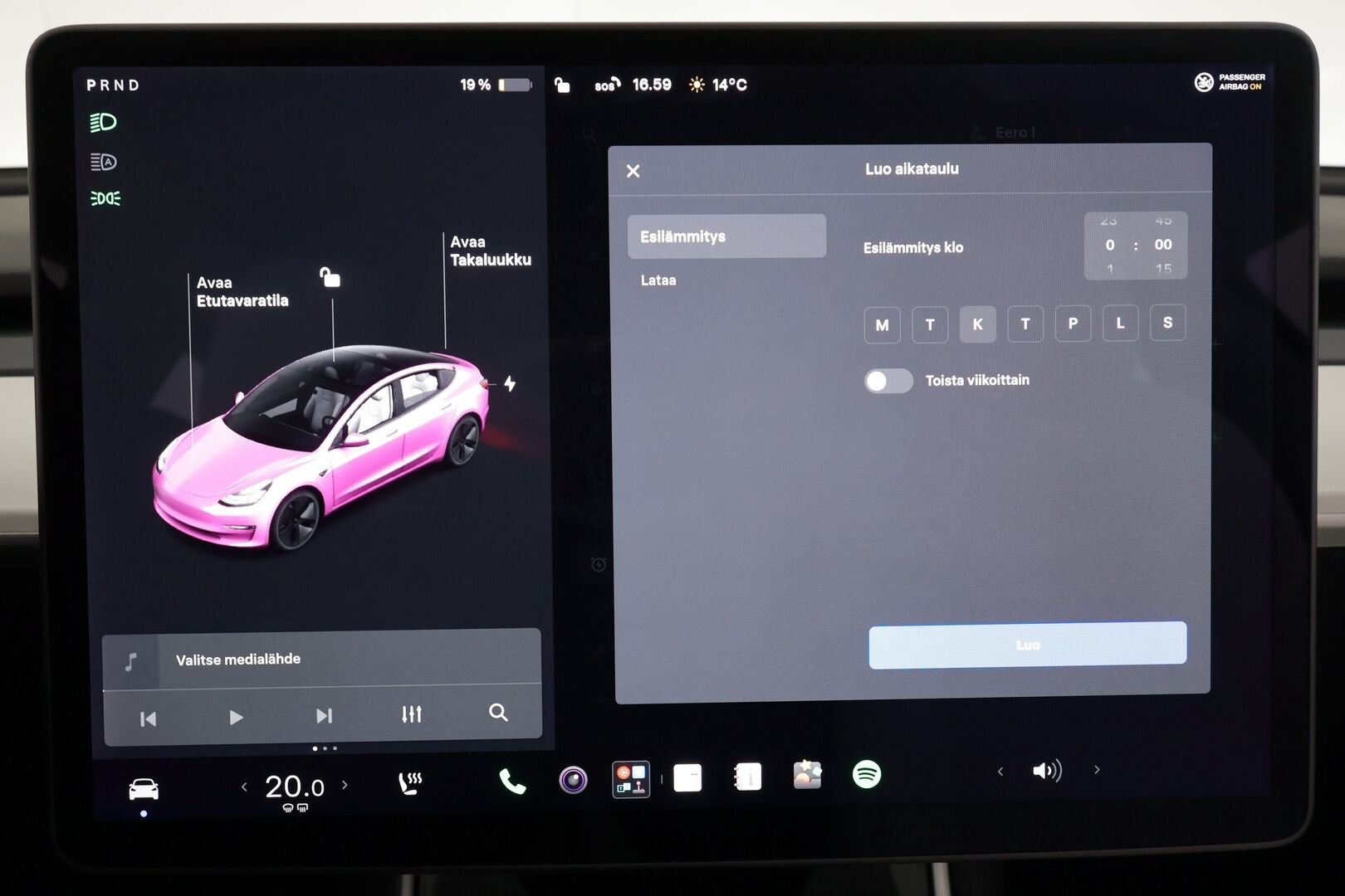 Tesla Model 3 2020 Standard Range Plus - | Lasikatto | ACC | LED | P.Kamera | Premium Speakers | Muistipenkki | Kaistavahti | Navi | Keyless | 2x Latauskaapelit |