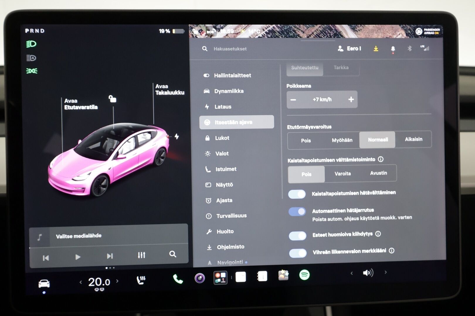 Tesla Model 3 2020 Standard Range Plus - | Lasikatto | ACC | LED | P.Kamera | Premium Speakers | Muistipenkki | Kaistavahti | Navi | Keyless | 2x Latauskaapelit |