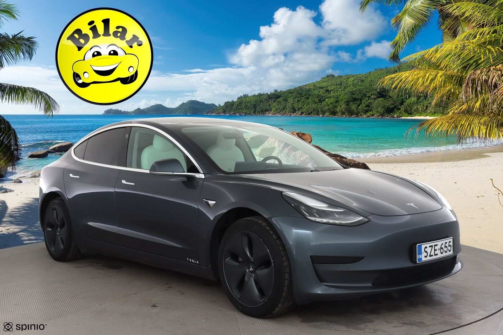 Tesla Model 3 2020 Standard Range Plus - | Lasikatto | ACC | LED | P.Kamera | Premium Speakers | Muistipenkki | Kaistavahti | Navi | Keyless | 2x Latauskaapelit |