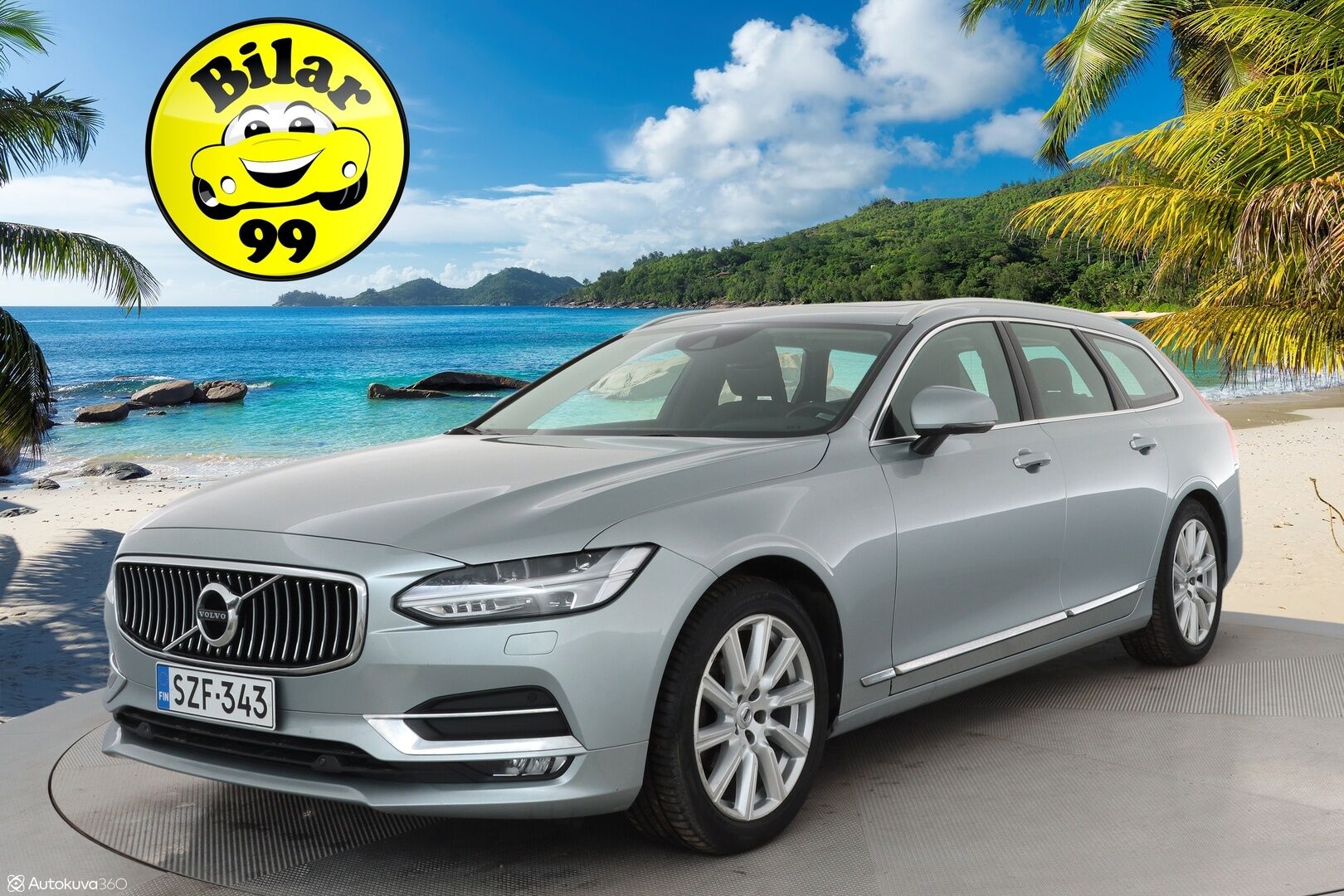 Volvo V90 2018 D4 AWD Inscription aut / Webasto / Pilot Assist / Panorama / Koukku / Sportpenkki Muistilla / Apple&Android / KeylessGo - Supervarusteet / Jakohihna vaihdettu 86tkm kohdalla / Nahkasisusta / Tutkat /