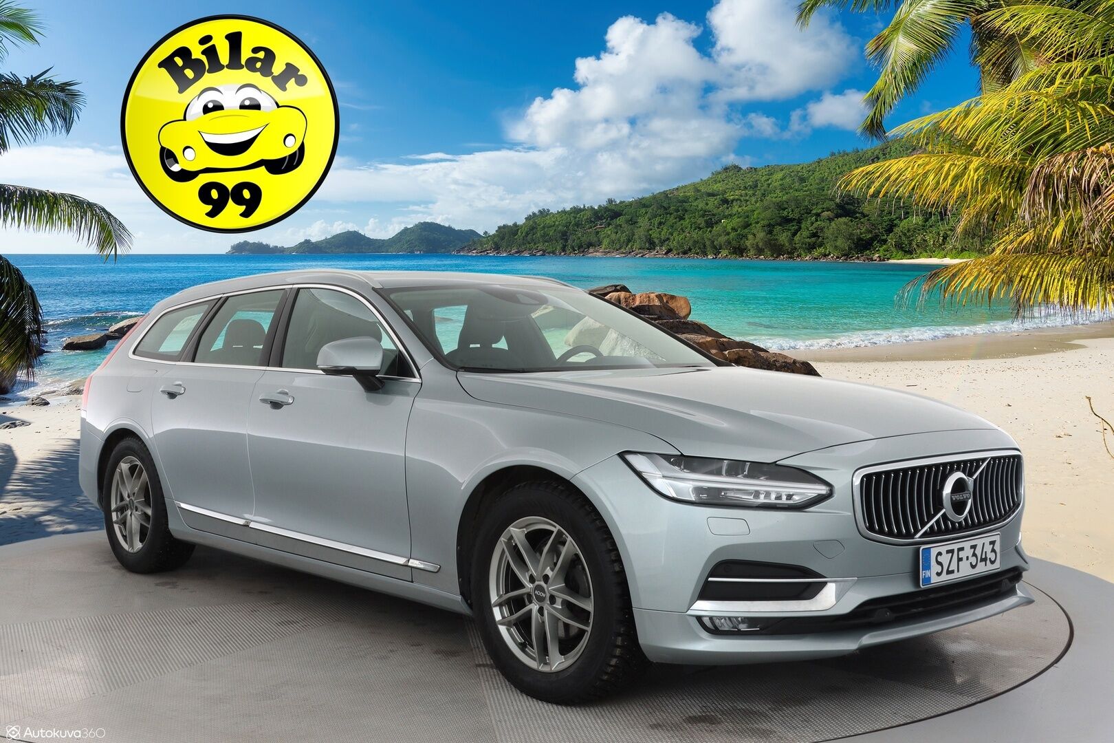 Volvo V90 2018 D4 AWD Inscription aut / Webasto / Pilot Assist / Panorama / Koukku / Sportpenkki Muistilla / Apple&Android / KeylessGo - Supervarusteet / Jakohihna vaihdettu 86tkm kohdalla / Nahkasisusta / Tutkat /