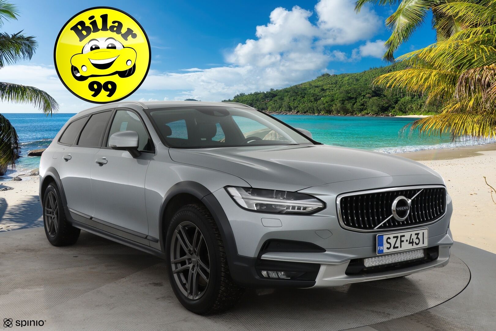 Volvo V90 CROSS COUNTRY 2017 D4 AWD aut Inscription Pro * Webasto / Adapt. Vakkari / Sporttinahat / P-kamera / Muistipenkki / Koukku / BLIS * - 2x renkaat alumiinivanteilla / Ei AdBlue -järjestelmää!