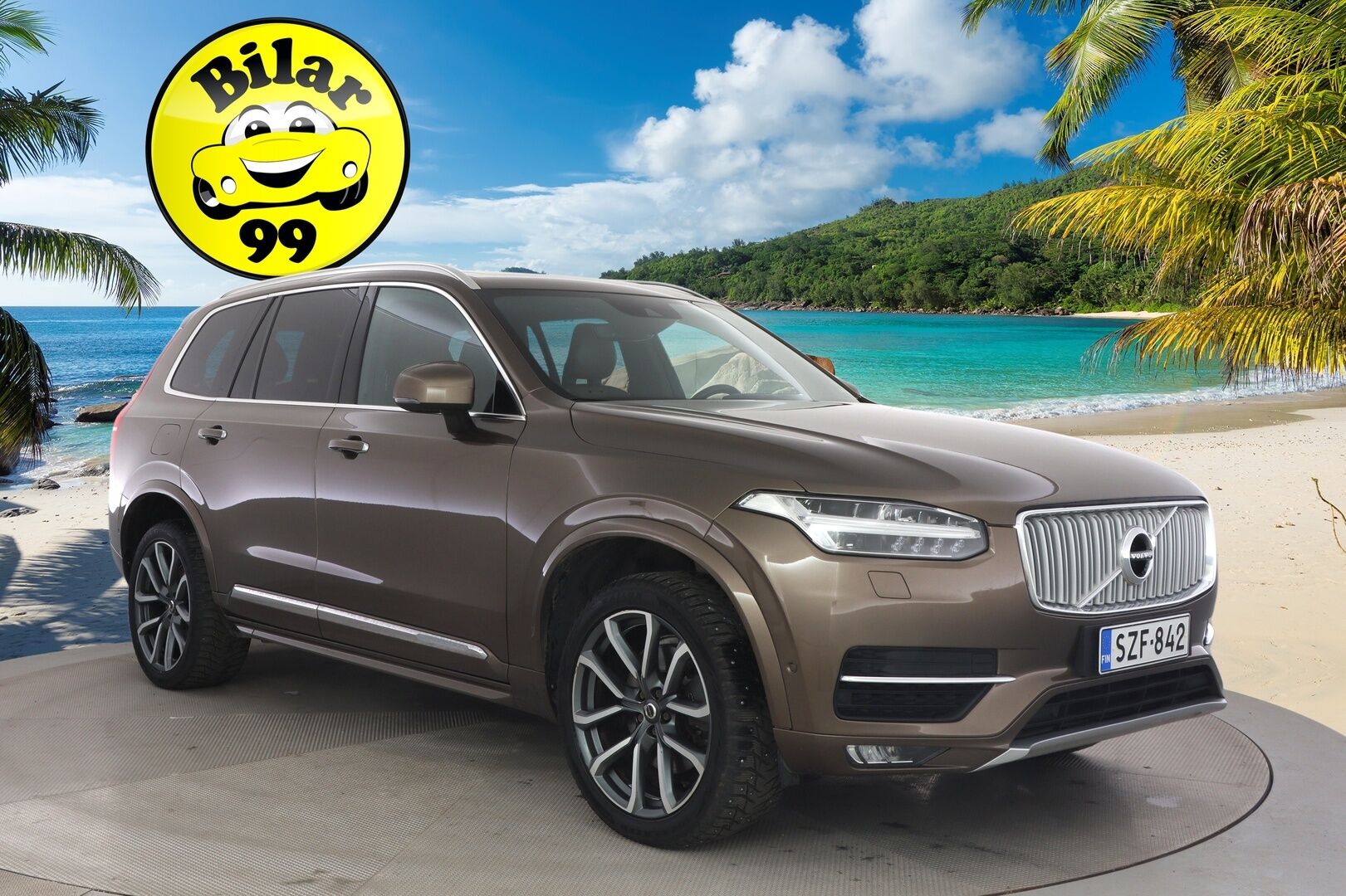 Volvo XC90 2018 D5 AWD Inscription aut - 3,99 % KORKOTARJOUS TÄHÄN AUTOON - Pilot Assist / Ilma-alusta / Panorama / HUD / P-kamera / Ilmastoidut Sporttinahat Muistilla / Koukku / Sähköluukku