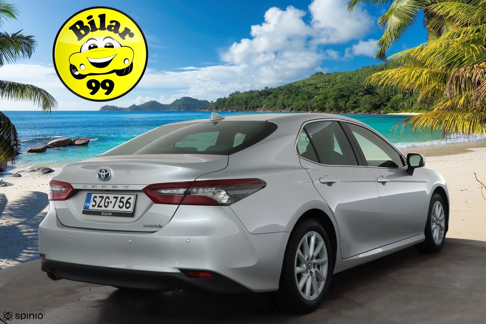 Toyota Camry 2022 2,5 Hybrid Style * ACC / P.kamera / Sähköpenkit / Vaaleat nahat / Navi / LED / Keyless / Ratinlämmitin * - Suomi-auto / Kahdet renkaat aluvanteilla / Merkkihuollettu