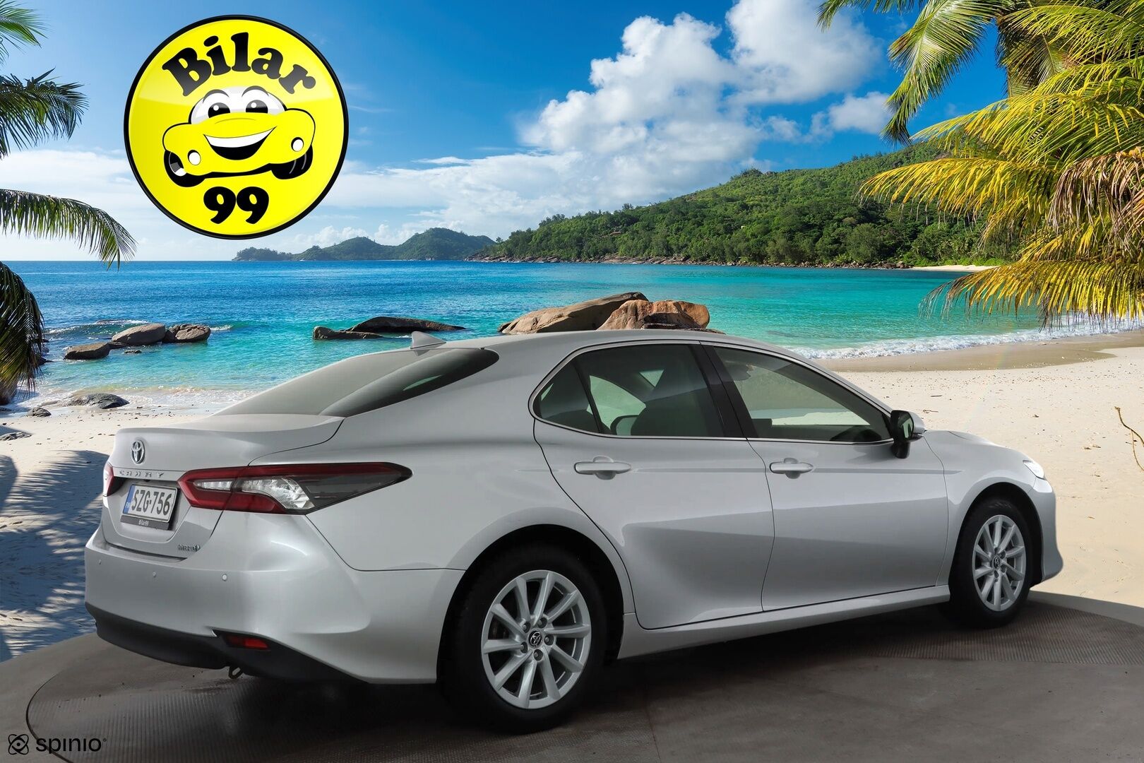 Toyota Camry 2022 2,5 Hybrid Style * ACC / P.kamera / Sähköpenkit / Vaaleat nahat / Navi / LED / Keyless / Ratinlämmitin * - Suomi-auto / Kahdet renkaat aluvanteilla / Merkkihuollettu