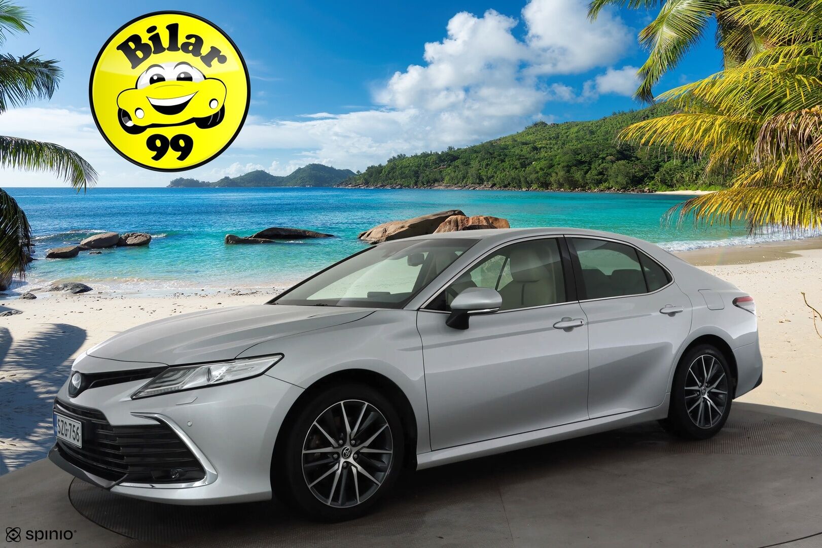 Toyota Camry 2022 2,5 Hybrid Style * ACC / P.kamera / Sähköpenkit / Vaaleat nahat / Navi / LED / Keyless / Ratinlämmitin * - Suomi-auto / Kahdet renkaat aluvanteilla / Merkkihuollettu