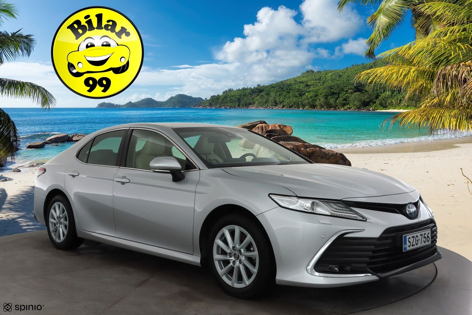 Toyota Camry 2022 2,5 Hybrid Style * ACC / P.kamera / Sähköpenkit / Vaaleat nahat / Navi / LED / Keyless / Ratinlämmitin * - Suomi-auto / Kahdet renkaat aluvanteilla / Merkkihuollettu