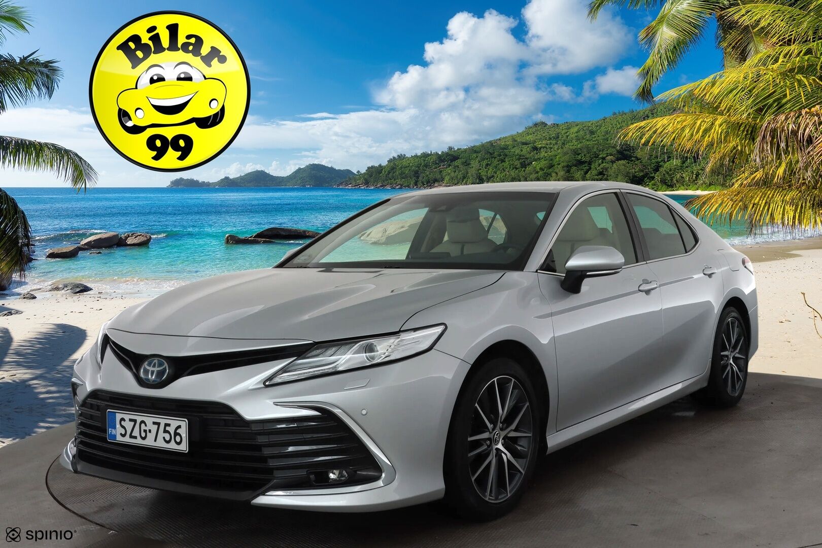 Toyota Camry 2022 2,5 Hybrid Style * ACC / P.kamera / Sähköpenkit / Vaaleat nahat / Navi / LED / Keyless / Ratinlämmitin * - Suomi-auto / Kahdet renkaat aluvanteilla / Merkkihuollettu