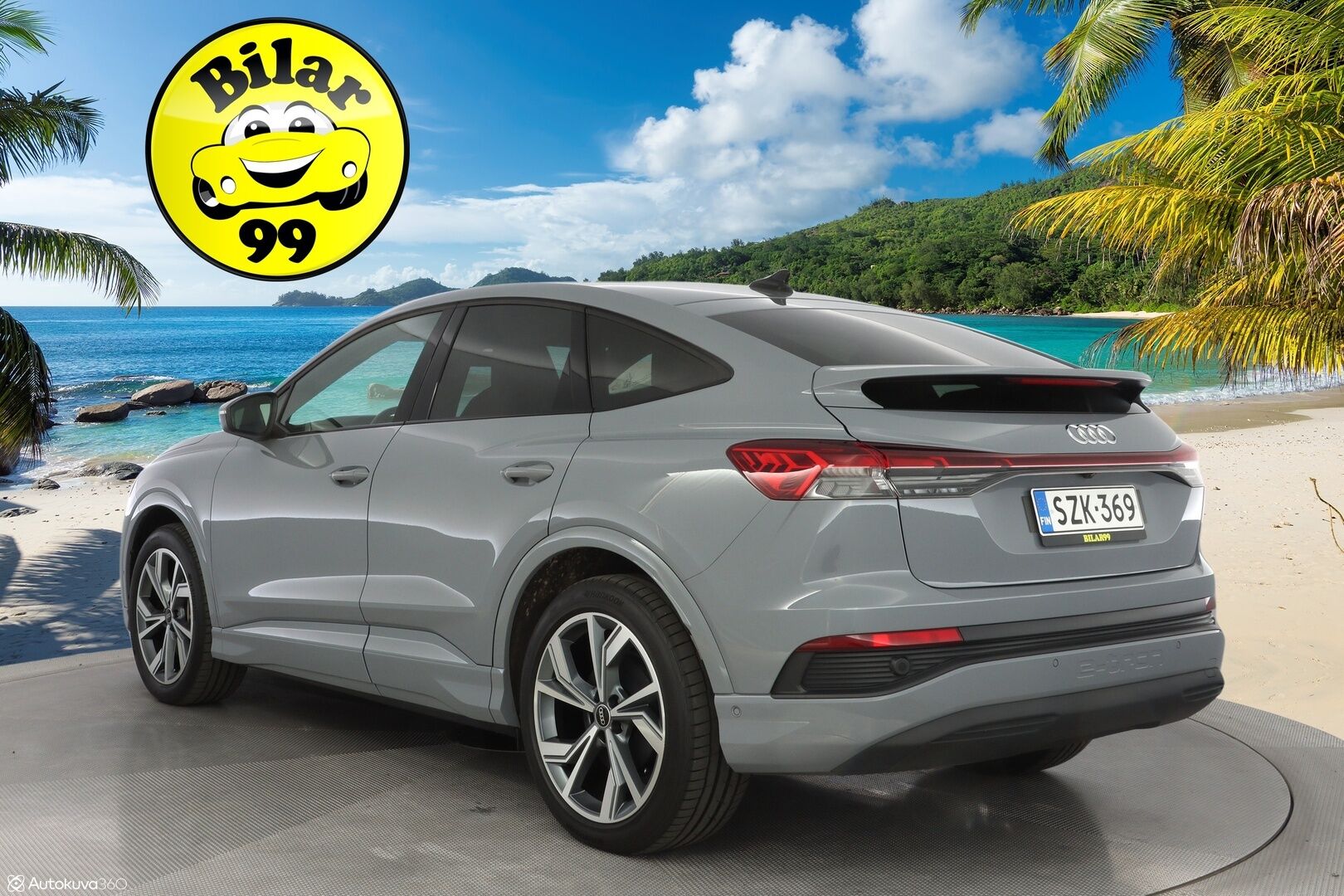 AUDI Q4 E-TRON 2023 40 e-tron Sportback *HUD / Panorama / Lämpöpumppu / ACC / Sporttipenkit / Kamera / Navi / Kaistavahti* - 3,99 % KORKOTARJOUS TÄHÄN AUTOON - Soh 96,3% / Seuraava huolto 11/2026 / Kahdet Audin vanteet / Kattavat varusteet / Merkkihuollot