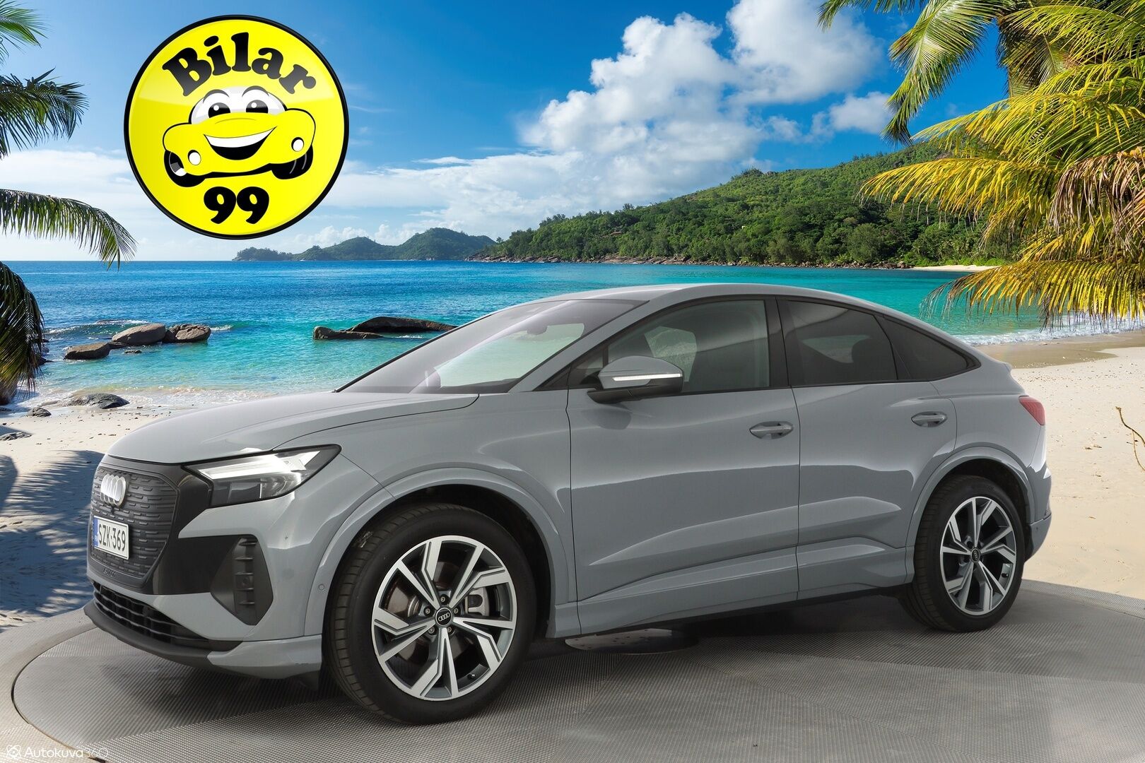 AUDI Q4 E-TRON 2023 40 e-tron Sportback *HUD / Panorama / Lämpöpumppu / ACC / Sporttipenkit / Kamera / Navi / Kaistavahti* - 3,99 % KORKOTARJOUS TÄHÄN AUTOON - Soh 96,3% / Seuraava huolto 11/2026 / Kahdet Audin vanteet / Kattavat varusteet / Merkkihuollot