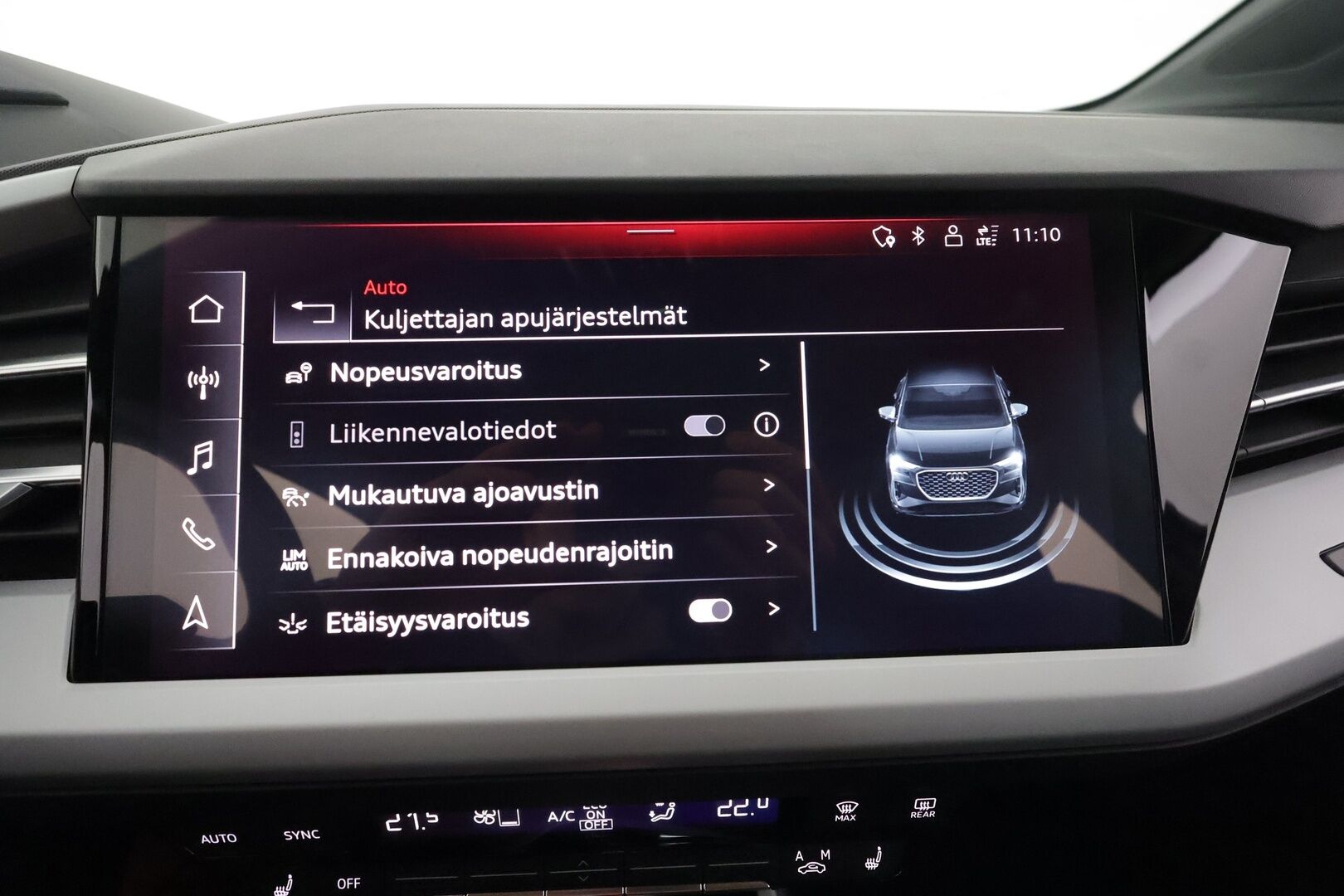 AUDI Q4 E-TRON 2023 40 e-tron Sportback *HUD / Panorama / Lämpöpumppu / ACC / Sporttipenkit / Kamera / Navi / Kaistavahti* - 3,99 % KORKOTARJOUS TÄHÄN AUTOON - Soh 96,3% / Seuraava huolto 11/2026 / Kahdet Audin vanteet / Kattavat varusteet / Merkkihuollot