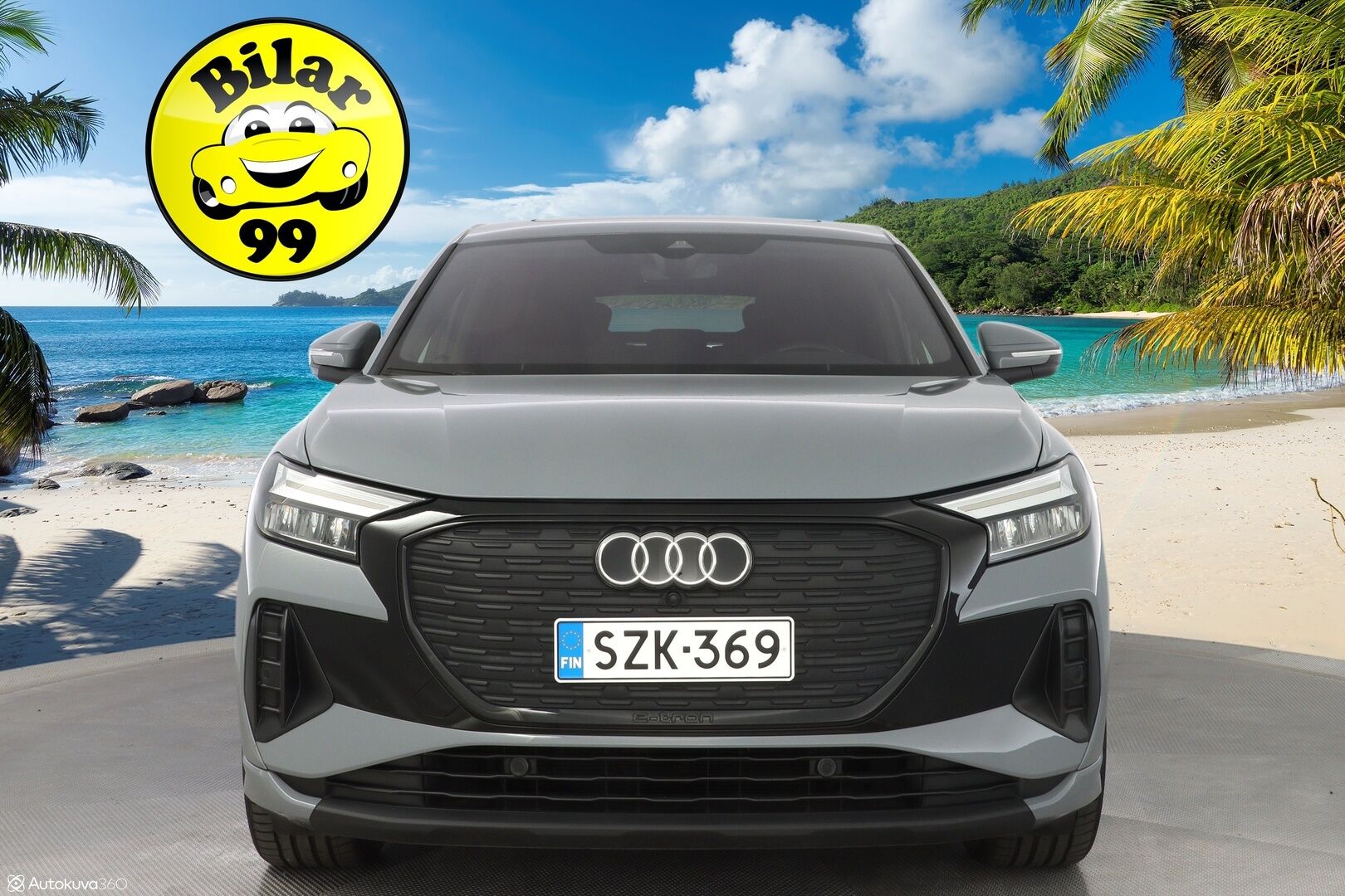 AUDI Q4 E-TRON 2023 40 e-tron Sportback *HUD / Panorama / Lämpöpumppu / ACC / Sporttipenkit / Kamera / Navi / Kaistavahti* - 3,99 % KORKOTARJOUS TÄHÄN AUTOON - Soh 96,3% / Seuraava huolto 11/2026 / Kahdet Audin vanteet / Kattavat varusteet / Merkkihuollot
