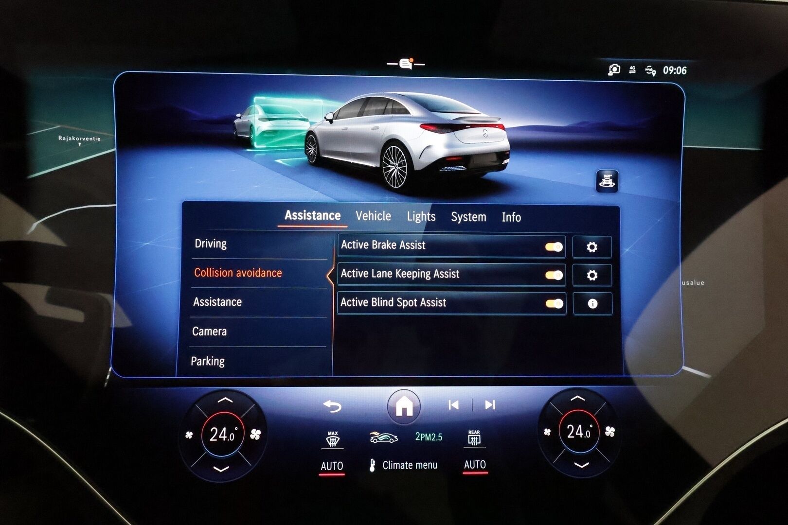 MERCEDES-BENZ EQE 2023 53 AMG 4MATIC+ **Hyperscreen / Panorama / HUD / Burmester / Distronic+ / Nelipyöräojaus / Hierovat&Ilmastoidut penkit** - Akku kuntotarkastettu! / Digital Light / Apple&Android / Keyless / 360 Kamera