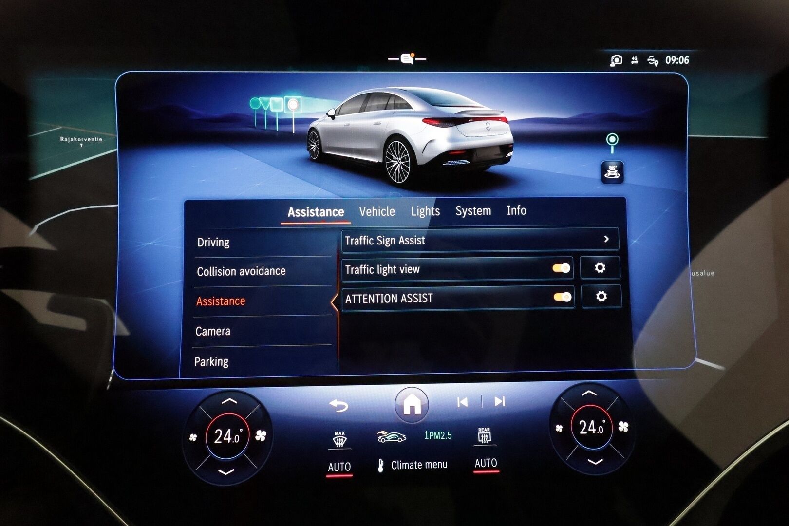 MERCEDES-BENZ EQE 2023 53 AMG 4MATIC+ **Hyperscreen / Panorama / HUD / Burmester / Distronic+ / Nelipyöräojaus / Hierovat&Ilmastoidut penkit** - Akku kuntotarkastettu! / Digital Light / Apple&Android / Keyless / 360 Kamera