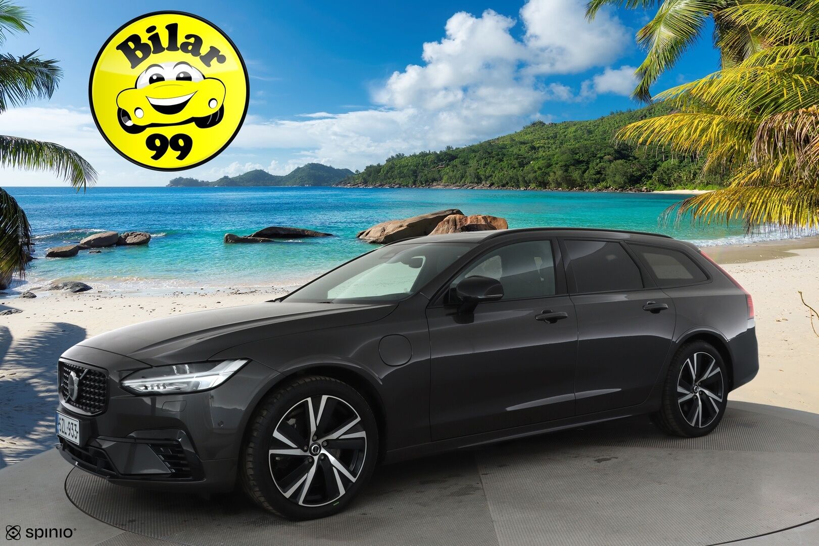 Volvo V90 2023 T6 AWD Long Range Plus Dark Edition **Adapt.vakkari / H&K / Muistipenkit / Panorama / Koukku / 360.kamera / Sporttinahat / KeylessGo** - 3,99 % KORKOTARJOUS TÄHÄN AUTOON - Akku kuntotarkastettu / Facelift / BLIS / Hieno!
