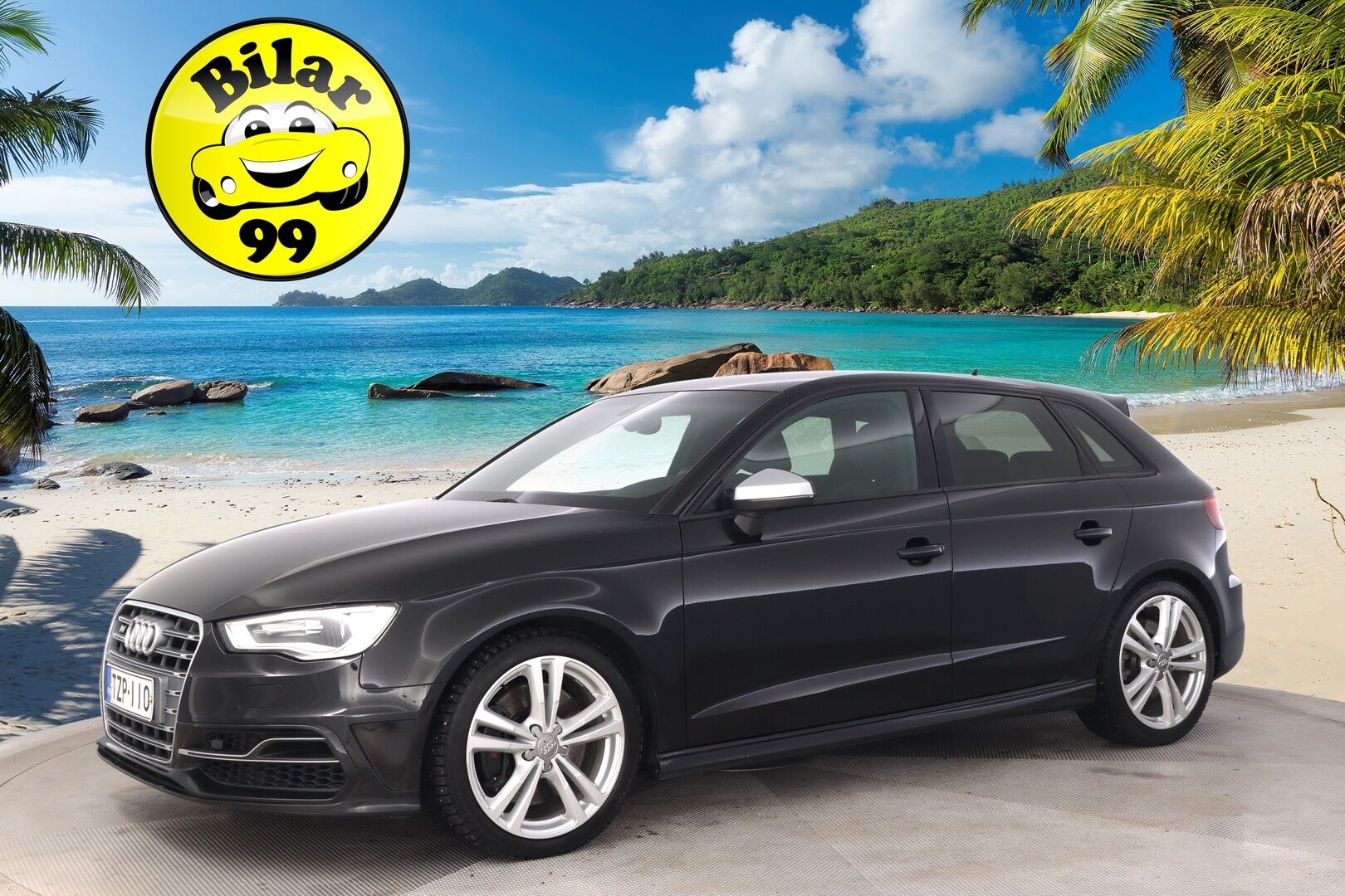 Audi S3 2015 Sportback 2,0 TFSI 221 kW quattro S tronic * Suomi-auto / Lohko / Navi / Vakkari / 2x Alut * - Flatbottom ratti / Sporttipenkit / Nahka-Alcantara