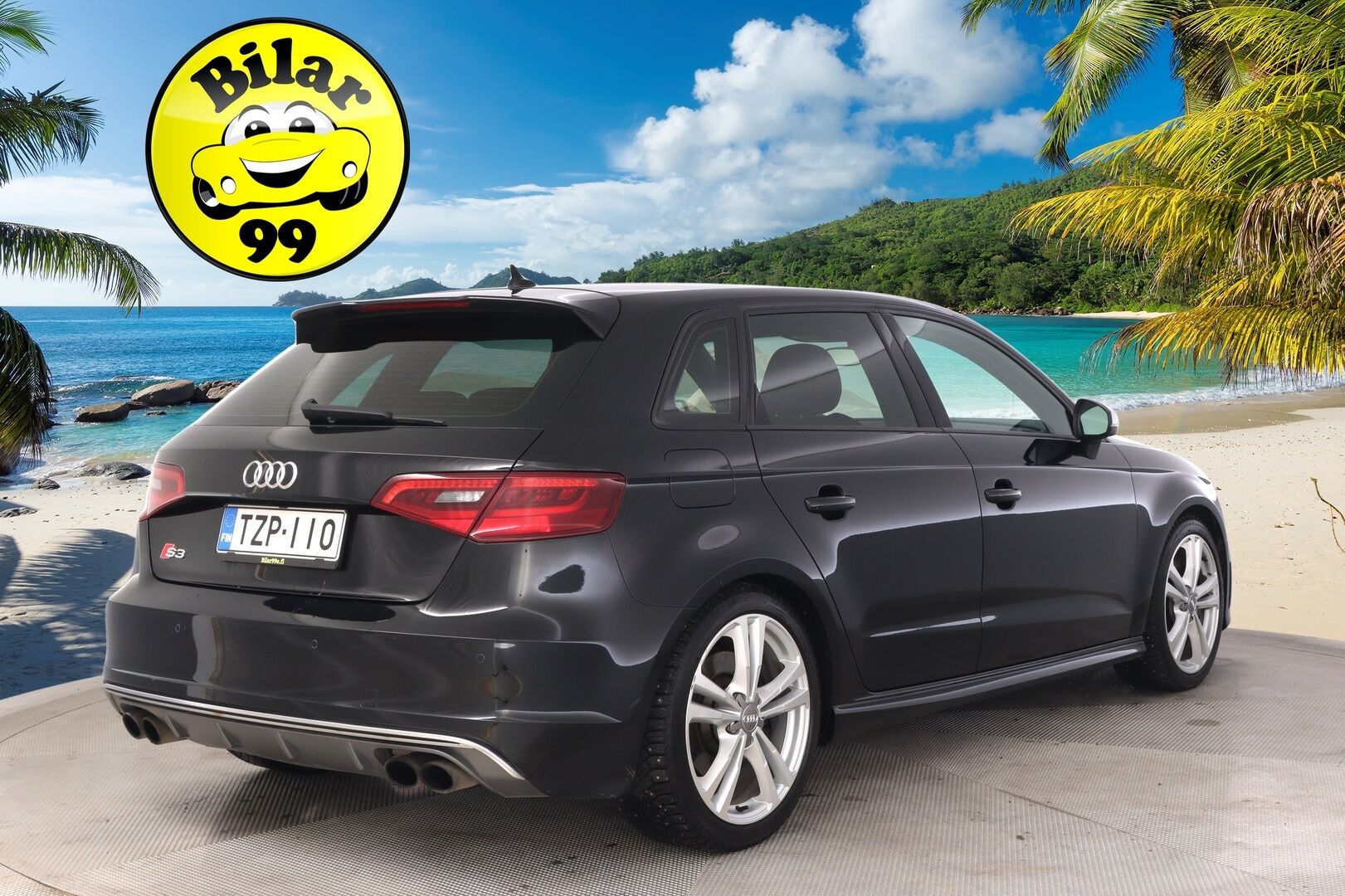 Audi S3 2015 Sportback 2,0 TFSI 221 kW quattro S tronic * Suomi-auto / Lohko / Navi / Vakkari / 2x Alut * - Flatbottom ratti / Sporttipenkit / Nahka-Alcantara - HULLUT AVAJAISHULINAT KORKOTARJOUS 3,29 %