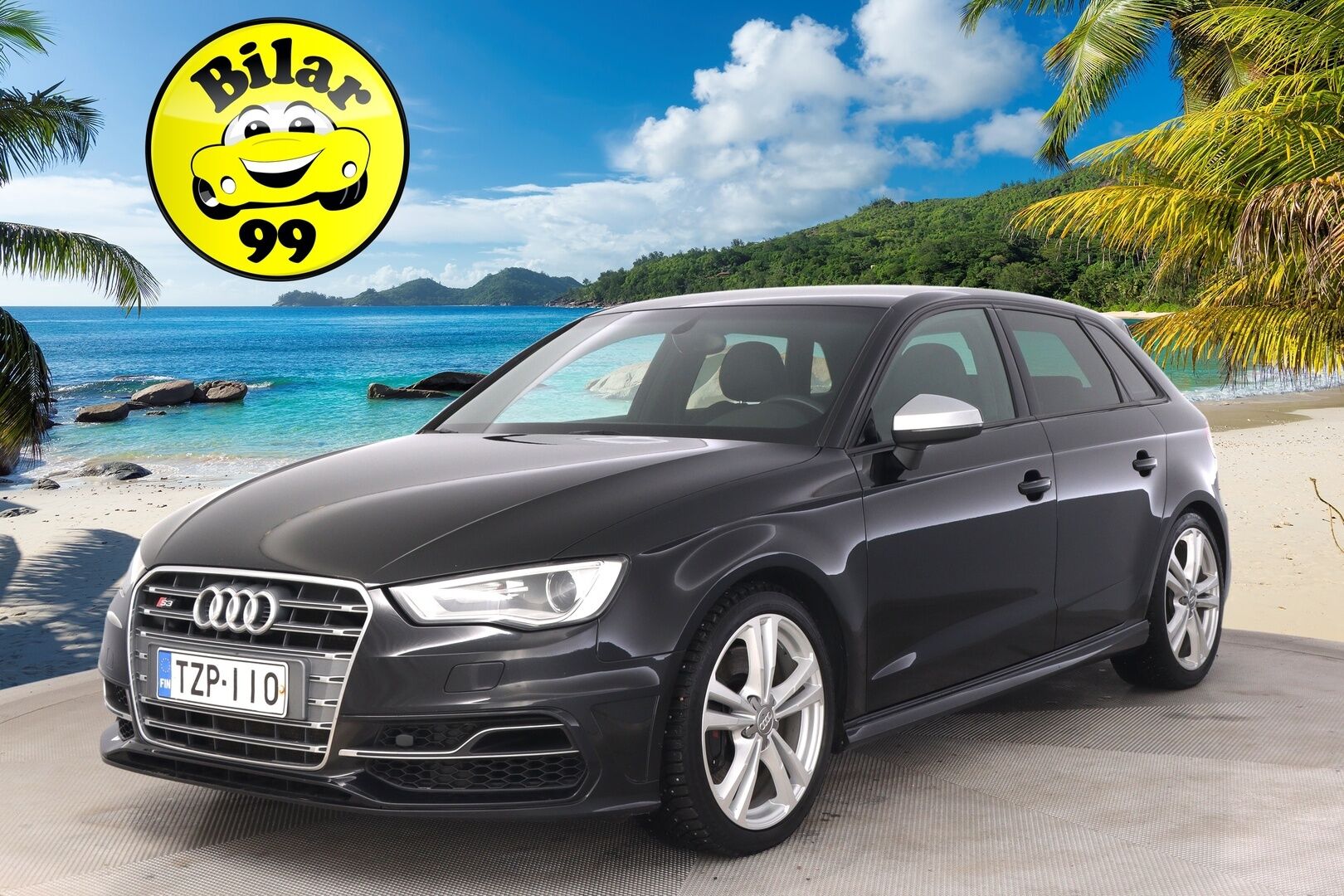 Audi S3 2015 Sportback 2,0 TFSI 221 kW quattro S tronic * Suomi-auto / Lohko / Navi / Vakkari / 2x Alut * - Flatbottom ratti / Sporttipenkit / Nahka-Alcantara