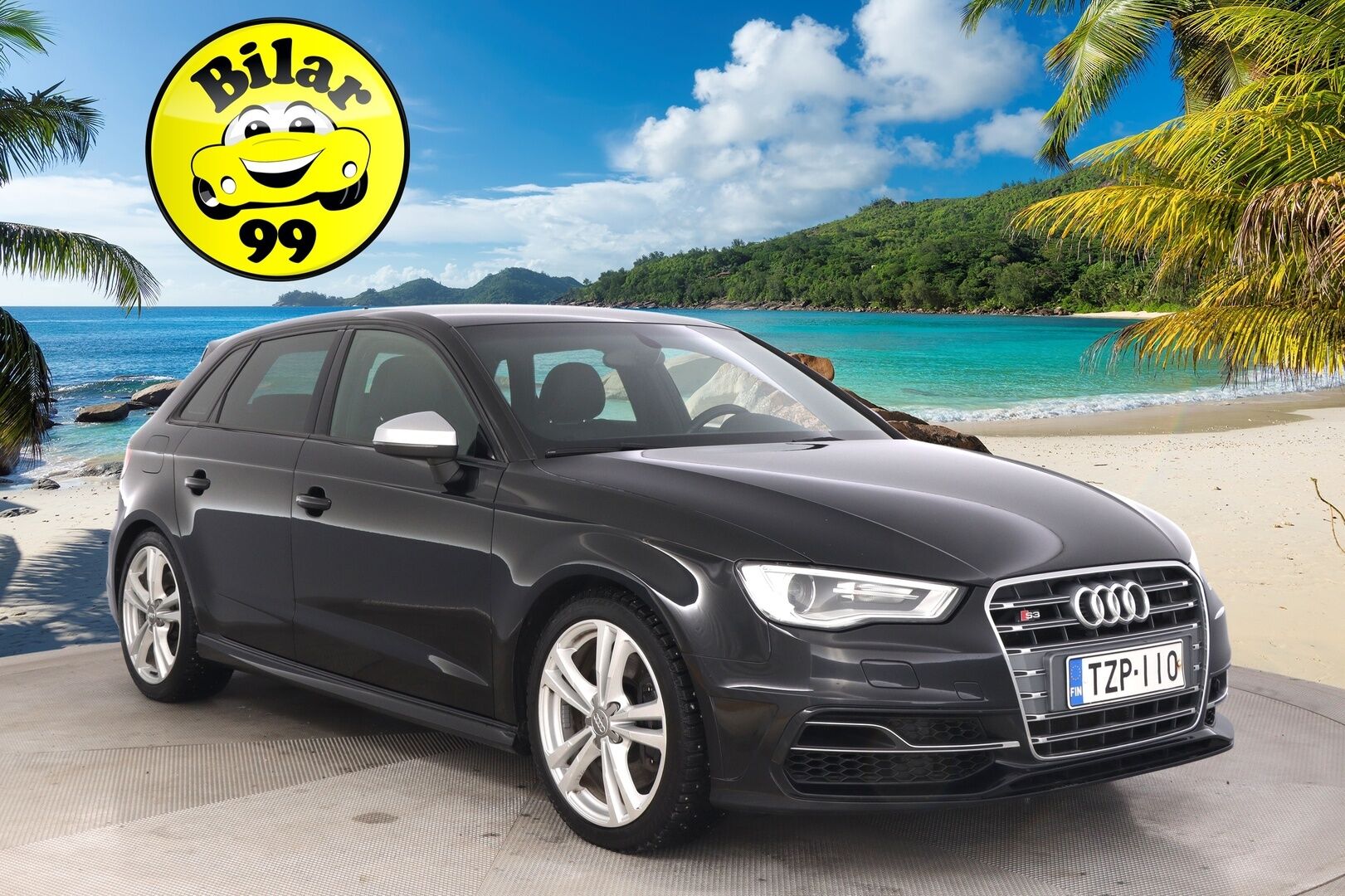 Audi S3 2015 Sportback 2,0 TFSI 221 kW quattro S tronic * Suomi-auto / Lohko / Navi / Vakkari / 2x Alut * - Flatbottom ratti / Sporttipenkit / Nahka-Alcantara - HULLUT AVAJAISHULINAT KORKOTARJOUS 3,29 %