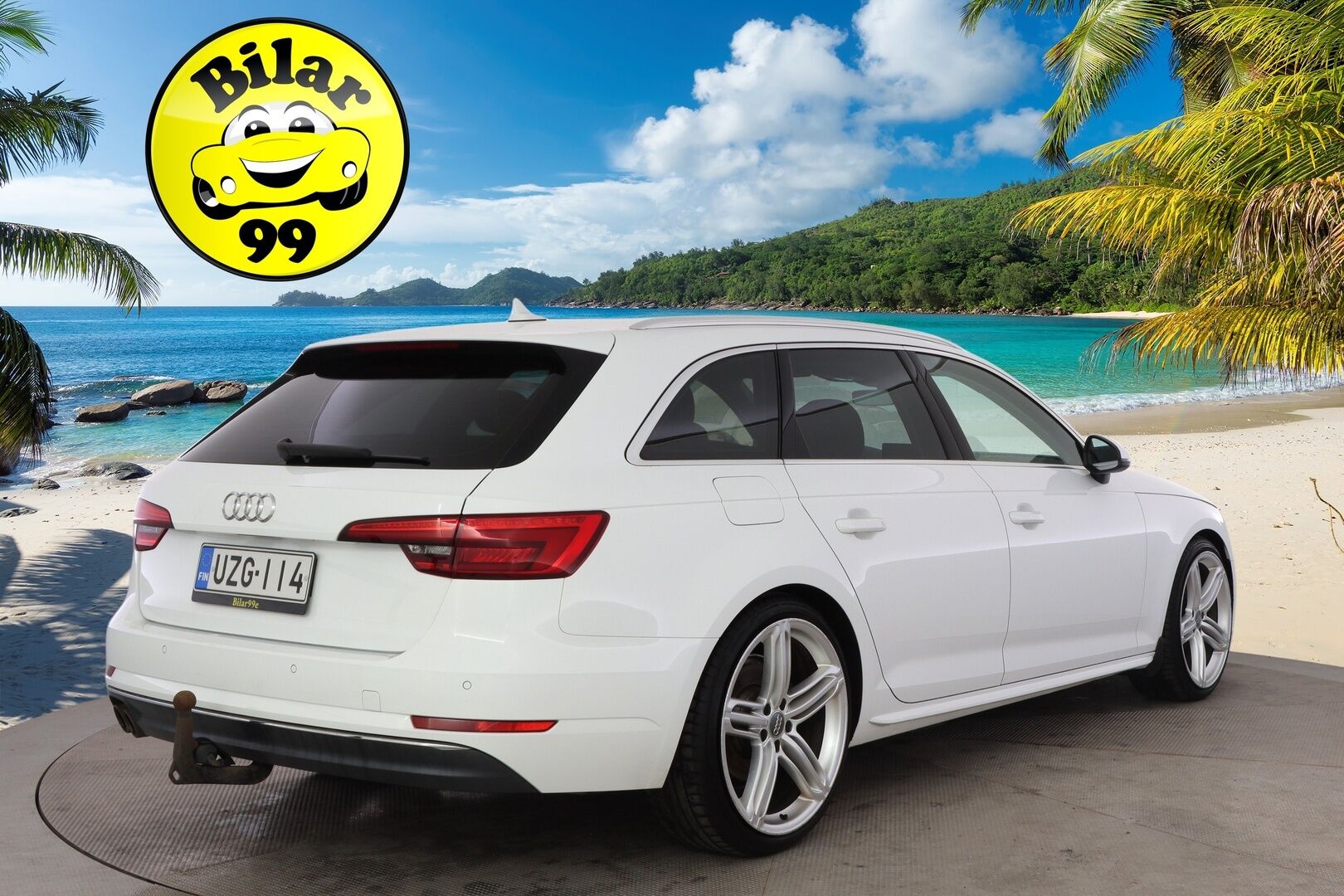 Audi A4 2017 Avant Land of quattro Sport Edition 2,0 TDI 140 kW S tronic / PA-lisälämmitin / Koukku / Sporttipenkit / Matrix LED - *Nahka-alcantara sisusta / Suomi-auto / Tutkat / 2x renkaat aluvanteilla / Vakkari*