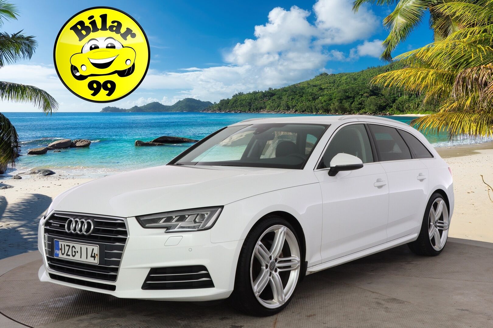 Audi A4 2017 Avant Land of quattro Sport Edition 2,0 TDI 140 kW S tronic / PA-lisälämmitin / Koukku / Sporttipenkit / Matrix LED - *Nahka-alcantara sisusta / Suomi-auto / Tutkat / 2x renkaat aluvanteilla / Vakkari*