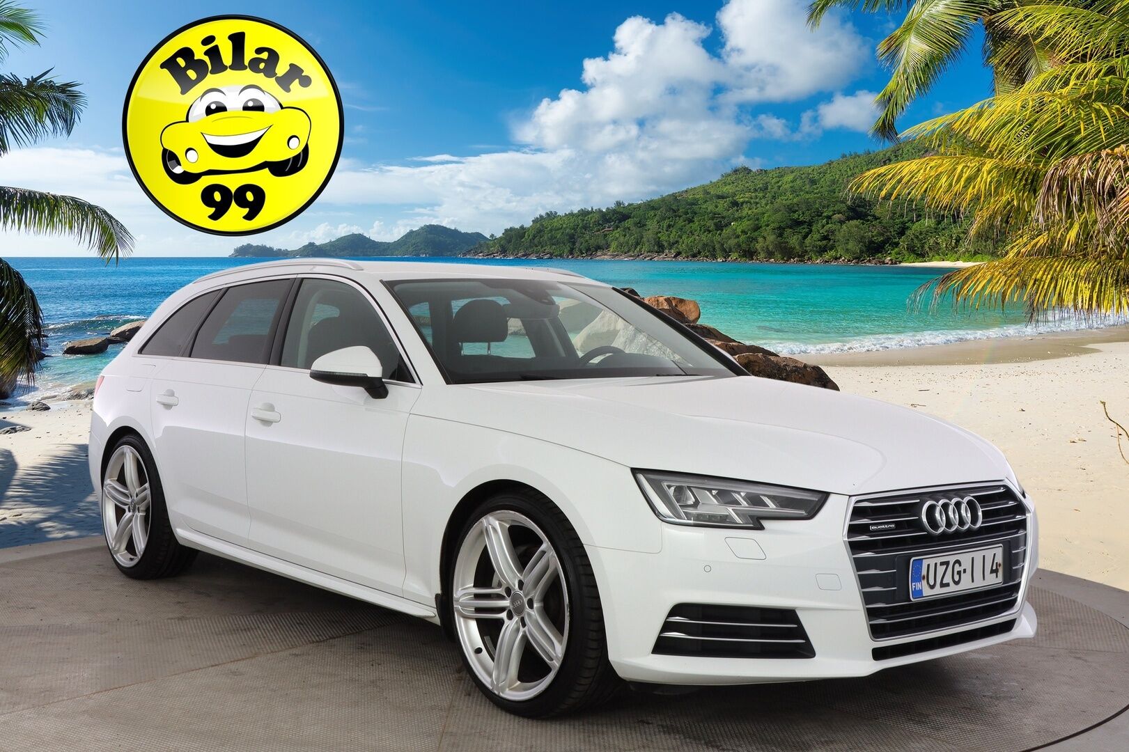 Audi A4 2017 Avant Land of quattro Sport Edition 2,0 TDI 140 kW S tronic / PA-lisälämmitin / Koukku / Sporttipenkit / Matrix LED - *Nahka-alcantara sisusta / Suomi-auto / Tutkat / 2x renkaat aluvanteilla / Vakkari*