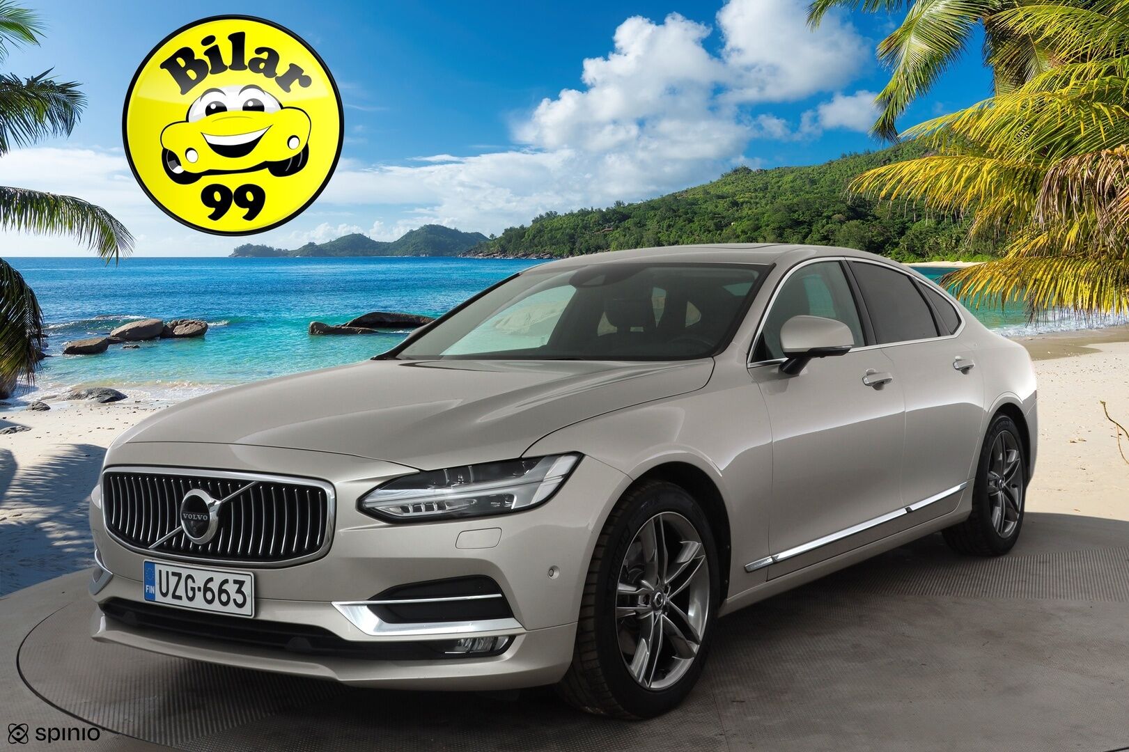 Volvo S90 2017 D4 Inscription aut * ACC / HUD / B&W / Muistipenkit / Full LED / Navi / Lasikattoluukku / Webasto / KeylessGo / BLIS / Nahat / 360° * - 1.Om Suomi-auto / Kahdet renkaat aluvanteilla / Huippuvarusteet - HULLU BLACKWEEK KORKOTARJOUS 2,49%