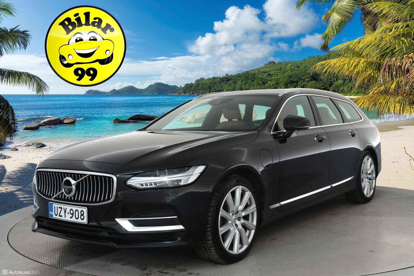 Volvo V90 2018 T8 AWD Inscription aut **Pa-lämmitin / Panorama / Adapt.vakkari / Muistipenkki / 360 Kamera / Koukku / Keyless / Full LED** - Suomi-auto