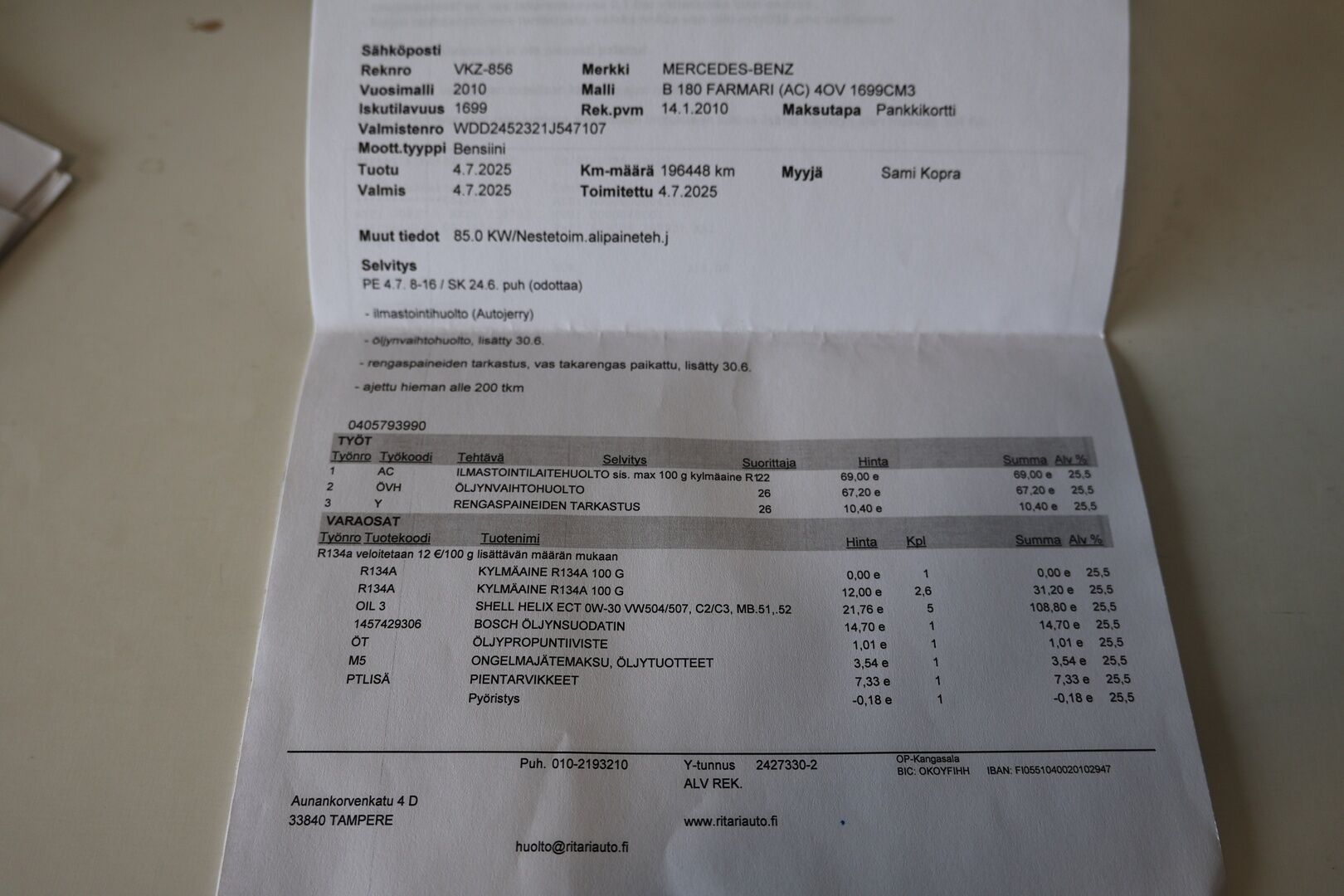 Mercedes-Benz B 2010 180 A Business - *YritysOutlet - Myydään vain Yrityksille* / Suomi-auto / Lohko+sisä / Vakkari / Vetokoukku / 2x Renkaat / Hyvät huollot!