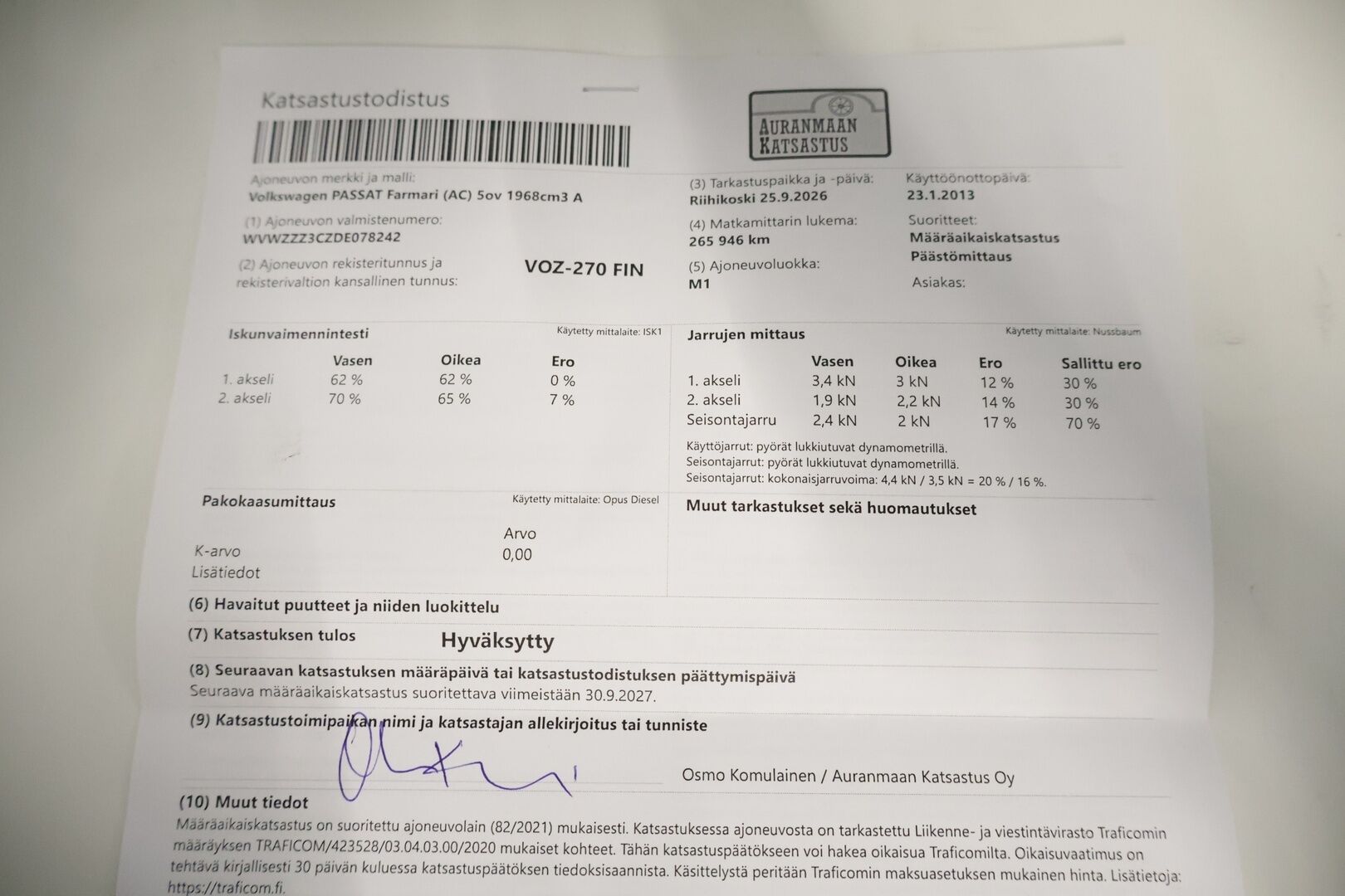 Volkswagen Passat 2013 Variant Comfortline 2,0 TDI 103 kW (140 hv) BlueMotion Technology DSG-aut - *Myydään Huutokaupat.com* | Juuri katsastettu ja huollettu | Vakkari | Webasto | Läm. tuulilasi | Bluetooth | Navi | Koukku | 2x renkaat