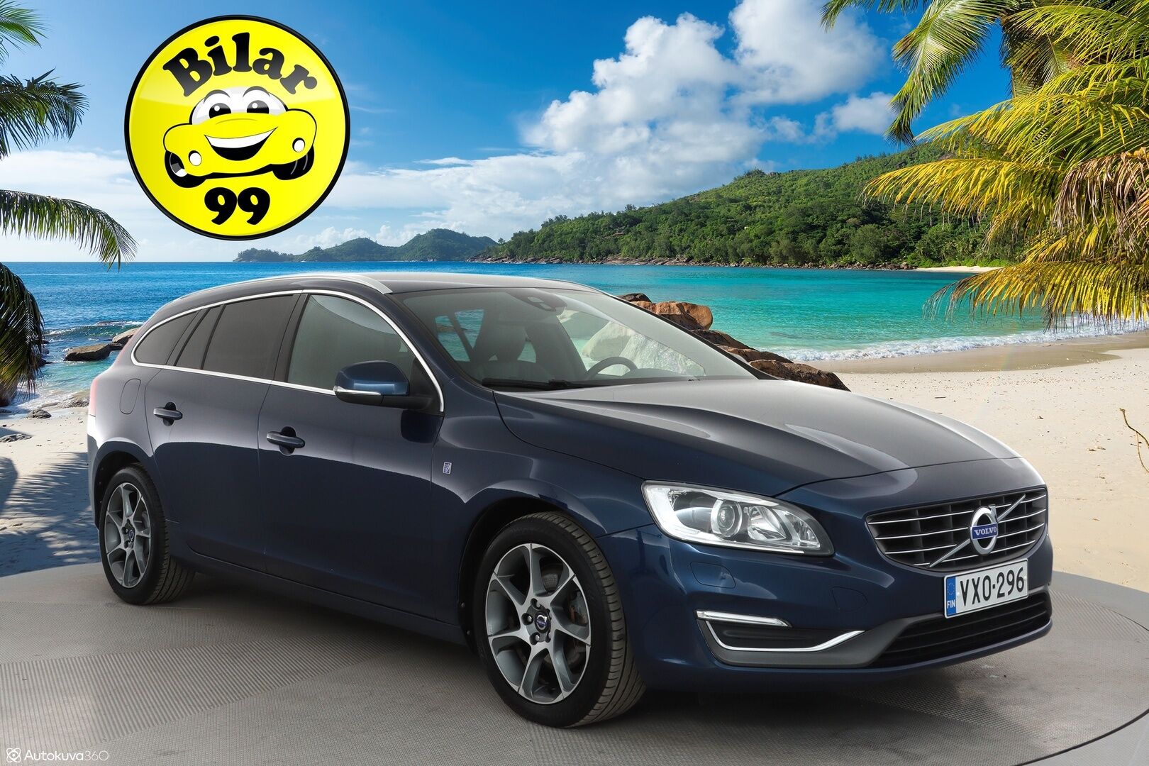 Volvo V60 2015 D4 Ocean Race Business aut **1-om Suomi-auto / Webasto / Vakkari / Koukku / Nahkasisusta / Kahdet renkaat**