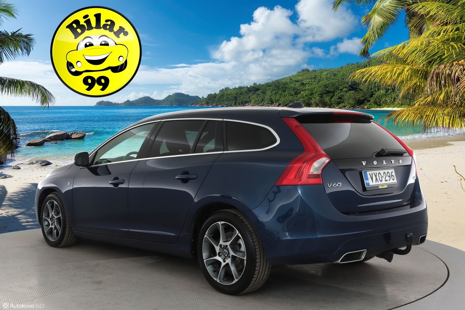 Volvo V60 2015 D4 Ocean Race Business aut **1-om Suomi-auto / Webasto / Vakkari / Koukku / Nahkasisusta / Kahdet renkaat**