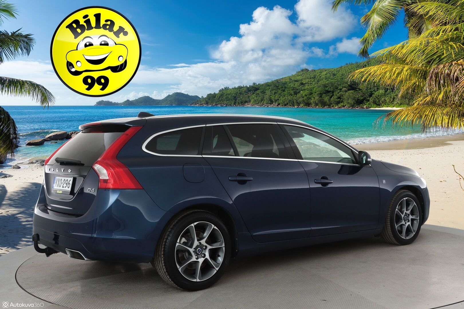 Volvo V60 2015 D4 Ocean Race Business aut **1-om Suomi-auto / Webasto / Vakkari / Koukku / Nahkasisusta / Kahdet renkaat**