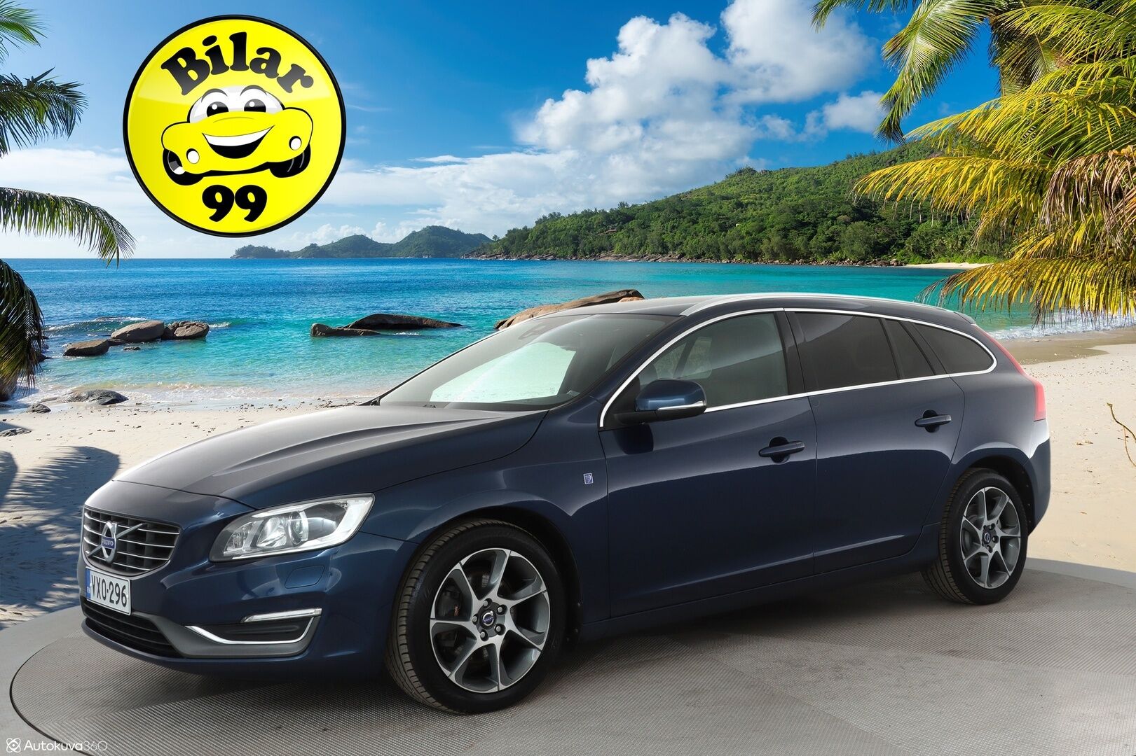 Volvo V60 2015 D4 Ocean Race Business aut **1-om Suomi-auto / Webasto / Vakkari / Koukku / Nahkasisusta / Kahdet renkaat**