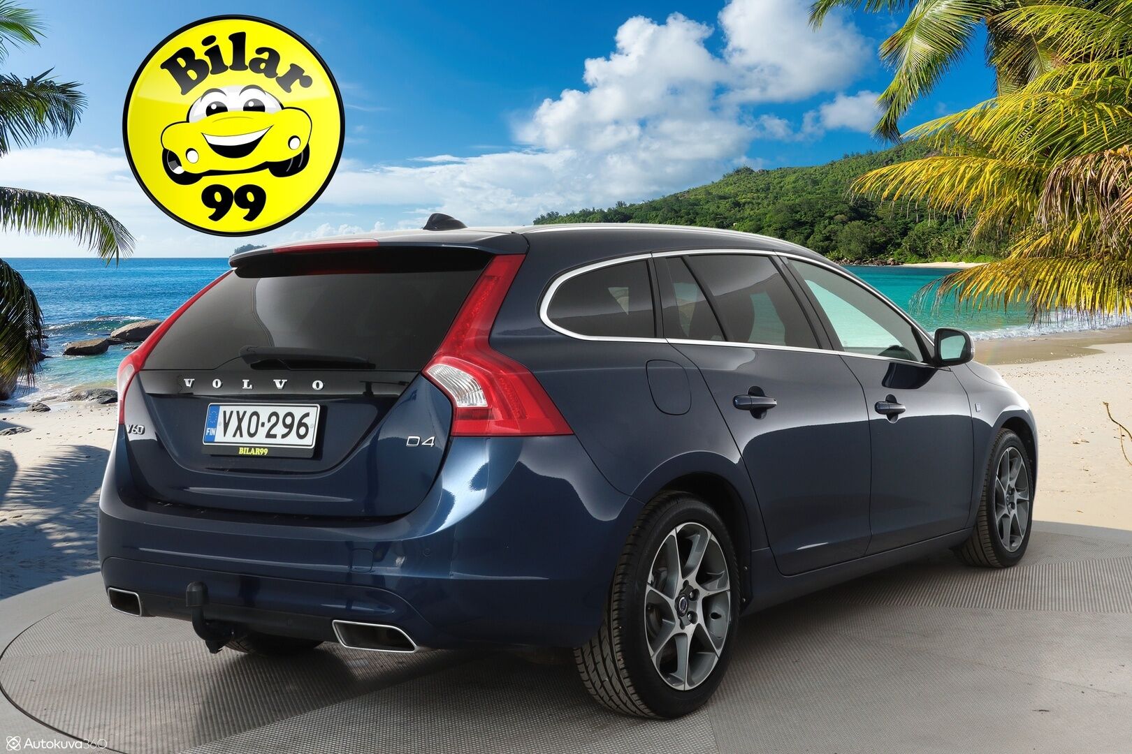 Volvo V60 2015 D4 Ocean Race Business aut **1-om Suomi-auto / Webasto / Vakkari / Koukku / Nahkasisusta / Kahdet renkaat**