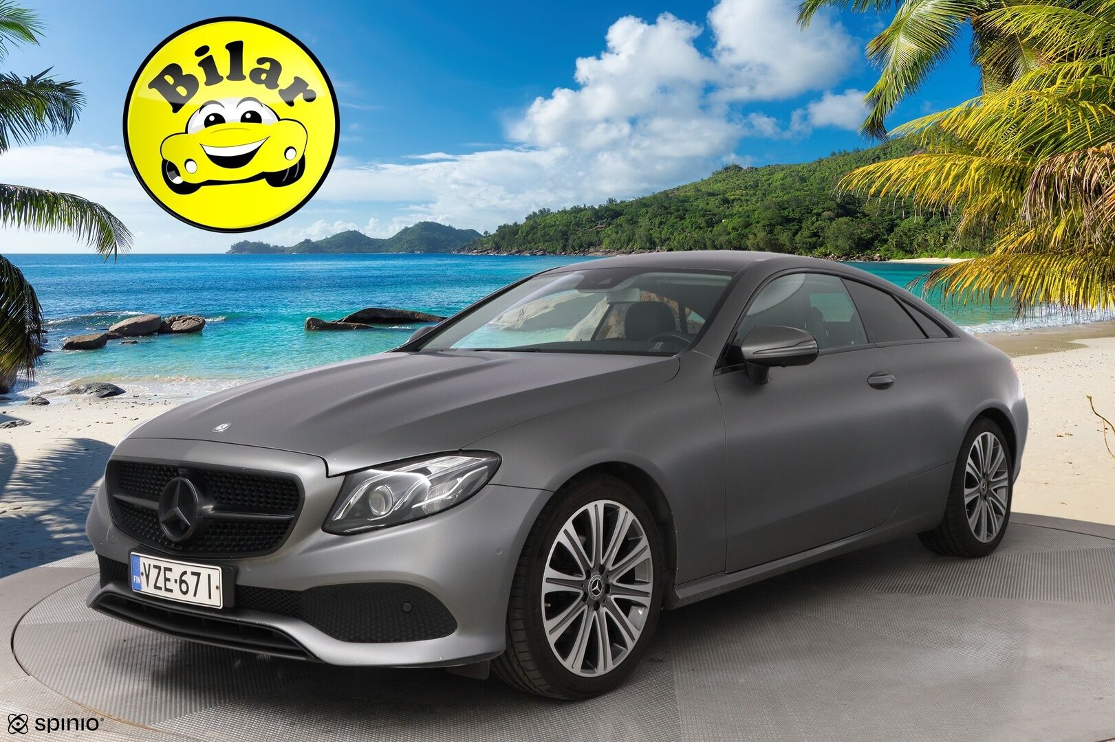 Mercedes-Benz E 2017 220 d A Coupé - Nahkasisusta / Multibeam-LED / 360-Kamera / Navi / Lohko & Sisäpistoke / Vakkari / Kahdet renkaat aluvantein | Upea Mattaväri!