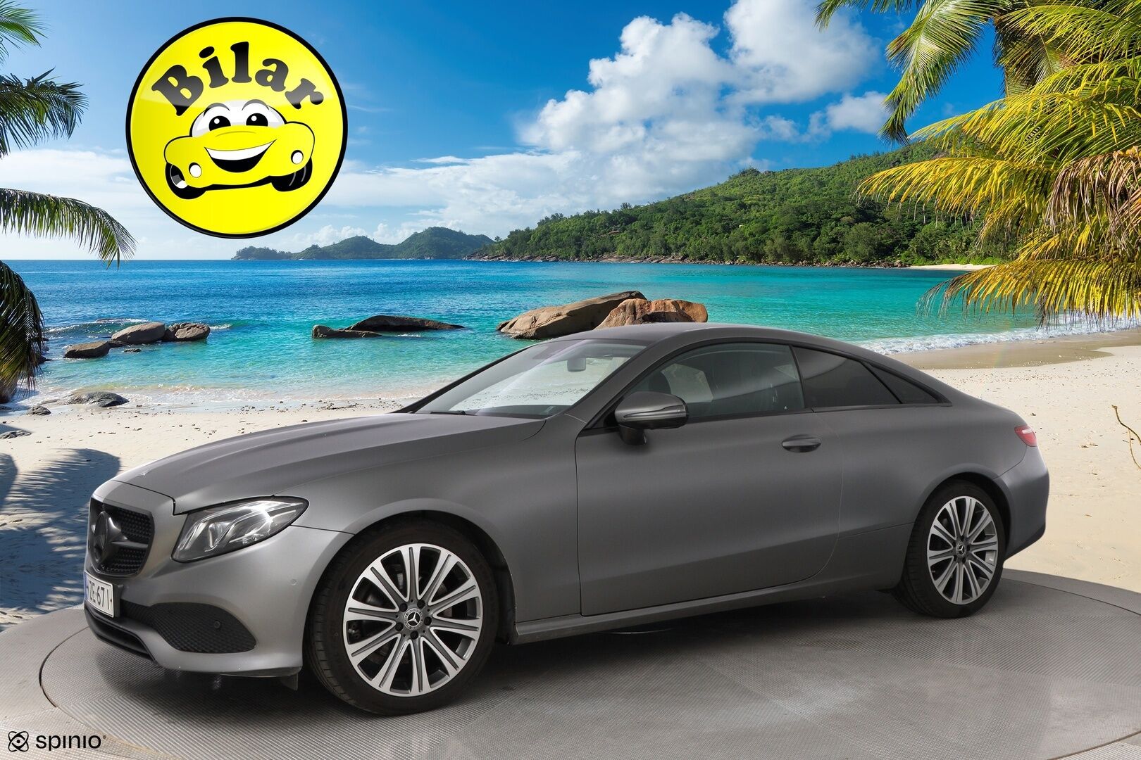 Mercedes-Benz E 2017 220 d A Coupé - Nahkasisusta / Multibeam-LED / 360-Kamera / Navi / Lohko & Sisäpistoke / Vakkari / Kahdet renkaat aluvantein | Upea Mattaväri!