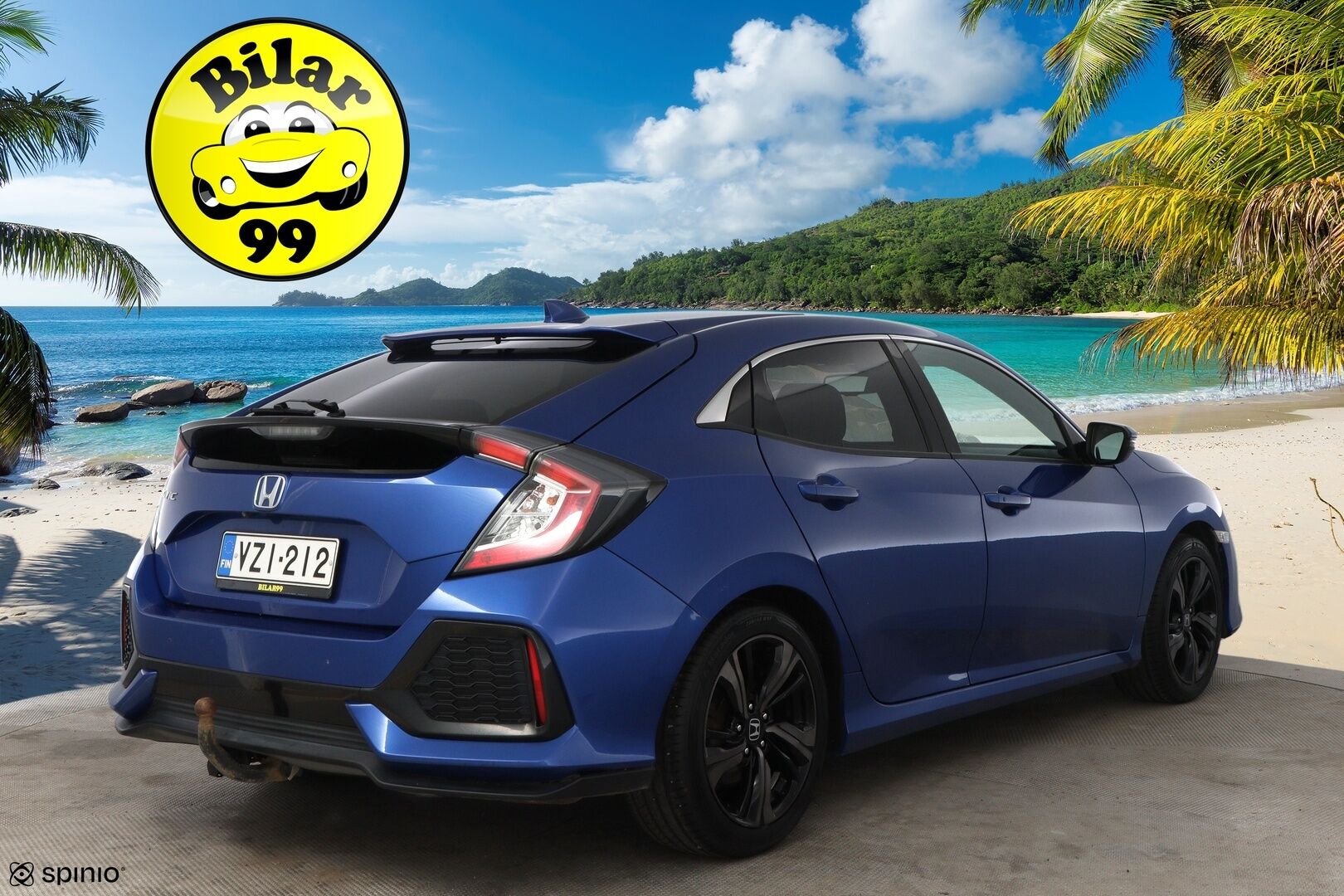 Honda Civic 2017 HB 129 hv Sport Premium - Adapt.Vakkari / BLIS / P.Kamera / Kattoluukku / Vetokoukku / Keyless / Navi / Suomiauto