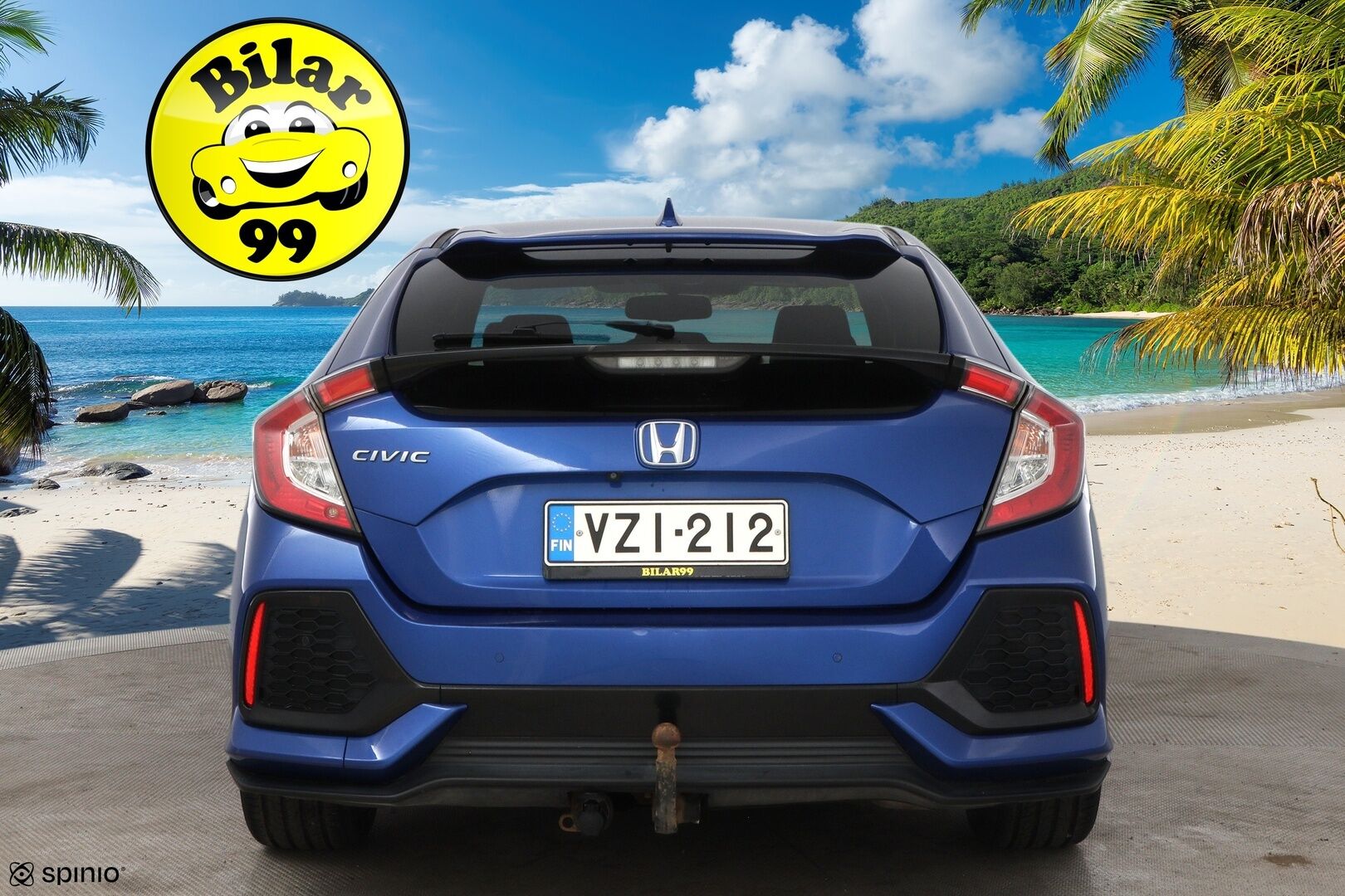 Honda Civic 2017 HB 129 hv Sport Premium - Adapt.Vakkari / BLIS / P.Kamera / Kattoluukku / Vetokoukku / Keyless / Navi / Suomiauto