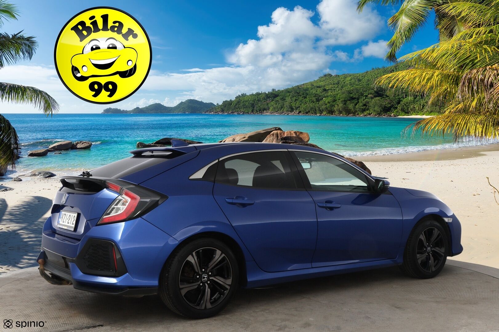 Honda Civic 2017 HB 129 hv Sport Premium - Adapt.Vakkari / BLIS / P.Kamera / Kattoluukku / Vetokoukku / Keyless / Navi / Suomiauto