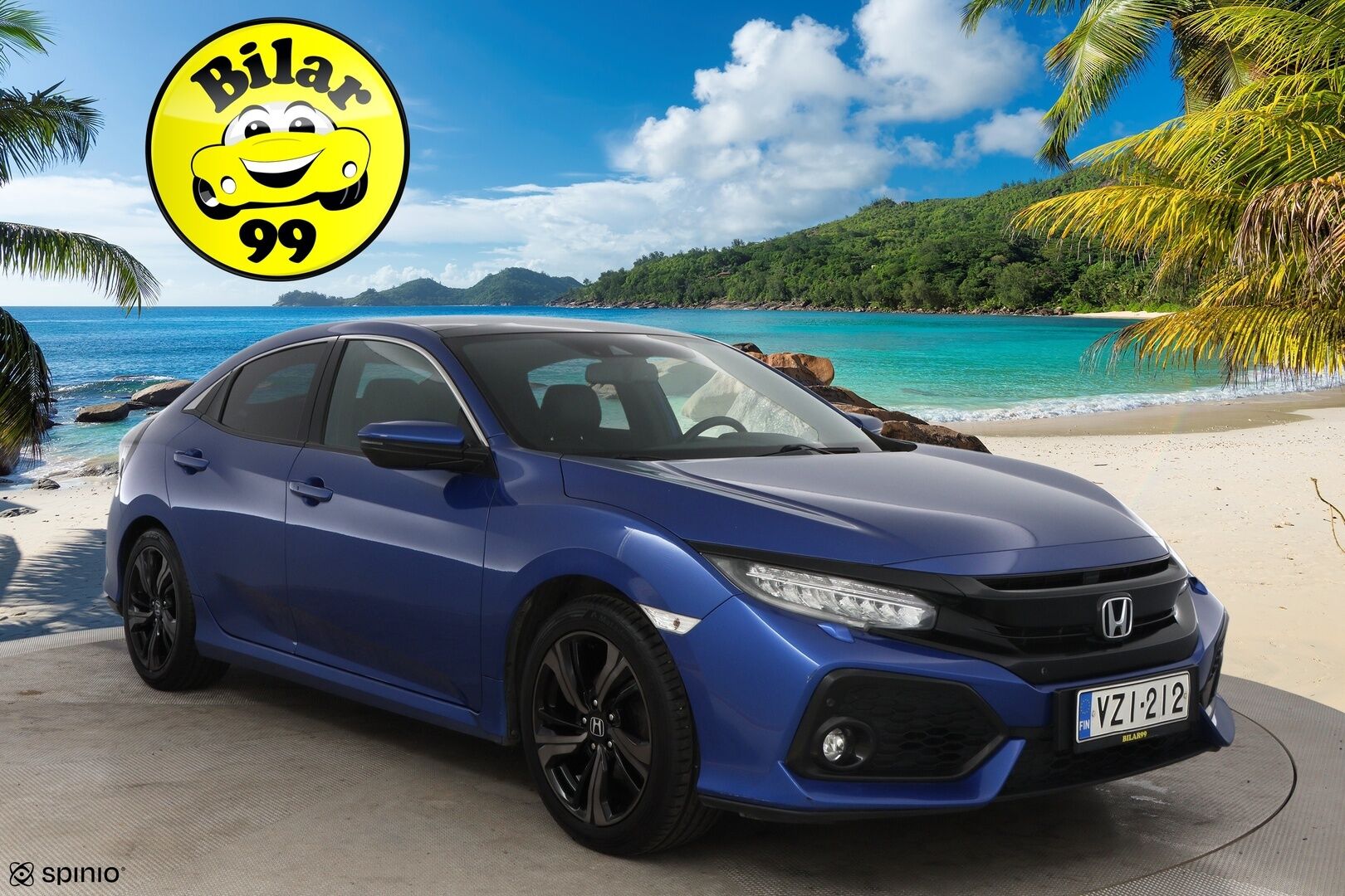 Honda Civic 2017 HB 129 hv Sport Premium - Adapt.Vakkari / BLIS / P.Kamera / Kattoluukku / Vetokoukku / Keyless / Navi / Suomiauto