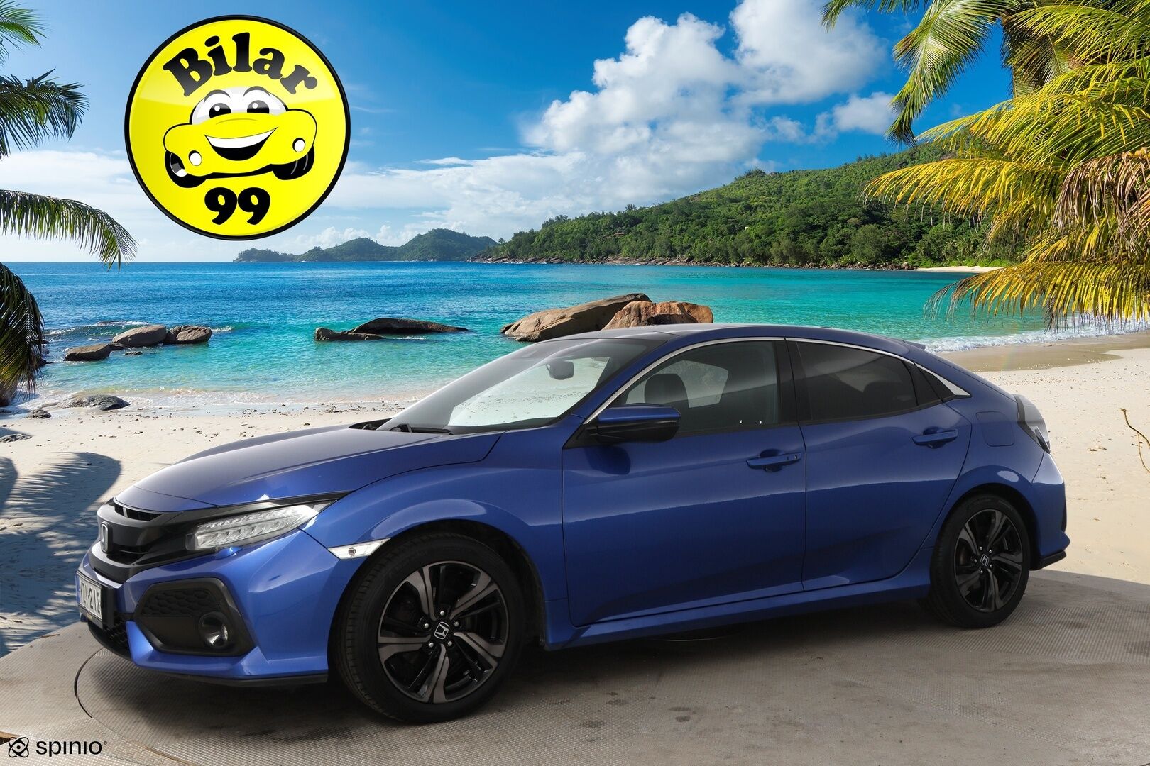 Honda Civic 2017 HB 129 hv Sport Premium - Adapt.Vakkari / BLIS / P.Kamera / Kattoluukku / Vetokoukku / Keyless / Navi / Suomiauto