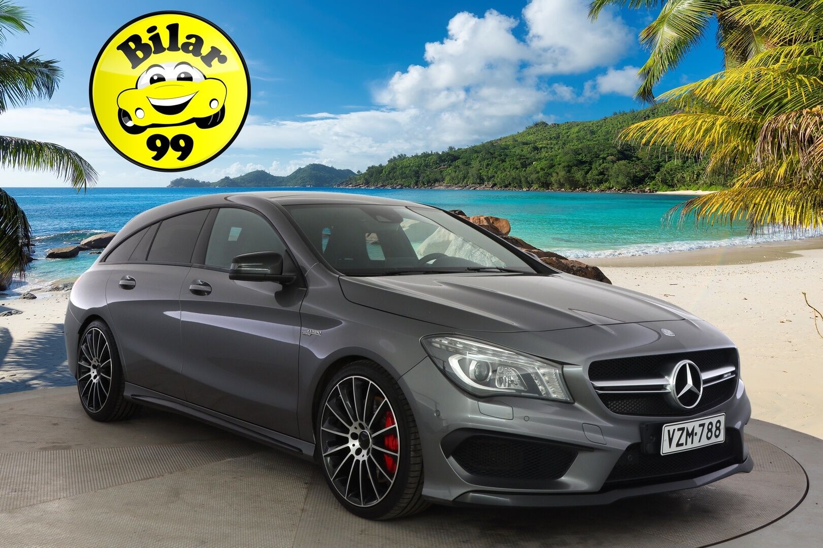 Mercedes-Benz CLA 45 AMG 2016 4MATIC Shooting Brake * Harman&Kardon / ILS / Panorama / Sport-Putkisto / Comand-Navi / Muistit / Night-paketti * - *Juuri huollettu / Upea äänimaailma / Kahdet renkaat vanteilla* - HULLUT VÄLIPÄIVÄT KORKOTARJOUS 2,49%