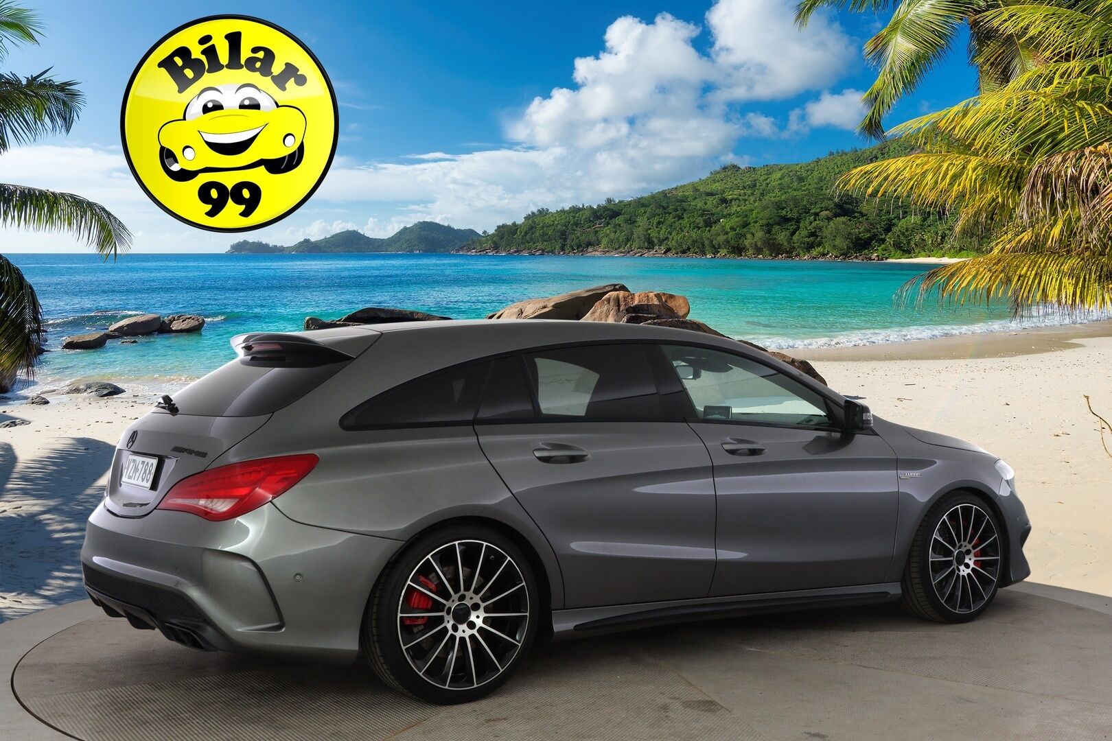 Mercedes-Benz CLA 45 AMG 2016 4MATIC Shooting Brake * H&K / ILS / Panorama / Sport-Putkisto / Navi / Muistit * - *Juuri huollettu / Upea äänimaailma / Kahdet renkaat vanteilla*