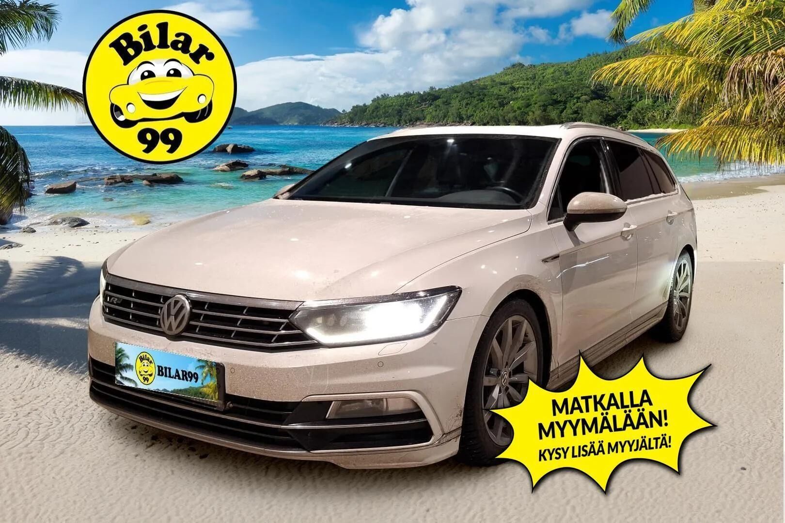 Volkswagen Passat 2016 Passat Variant R-line 2,0 TDI Biturbo 176 kW (240 hv) 4MOTION DSG / ACC / Webasto / P.kamera / Panorama / Digimittaristo / Nahkapenkit - KW-alusta / Hihna tehty / Juuri huollettu ! - HULLU BLACKWEEK KORKOTARJOUS 2,49%
